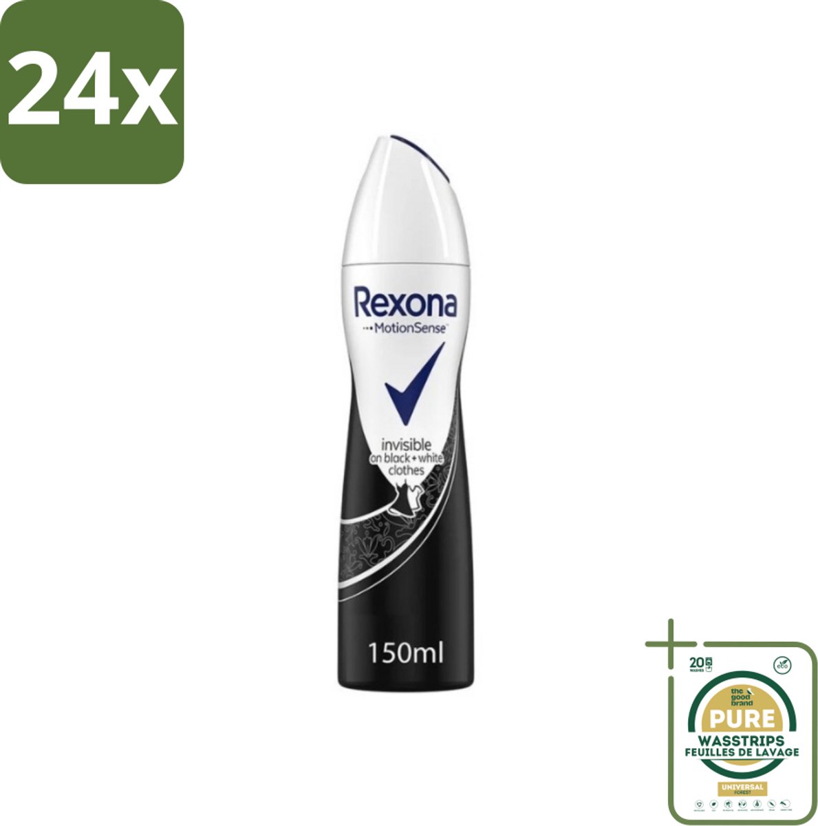 Rexona - Invisible Diamond - Deodorant Spray - Anti-perspirant - 150 ml - Voordeelverpakking - 24 stuks - Deodorant spray - Zweetbescherming