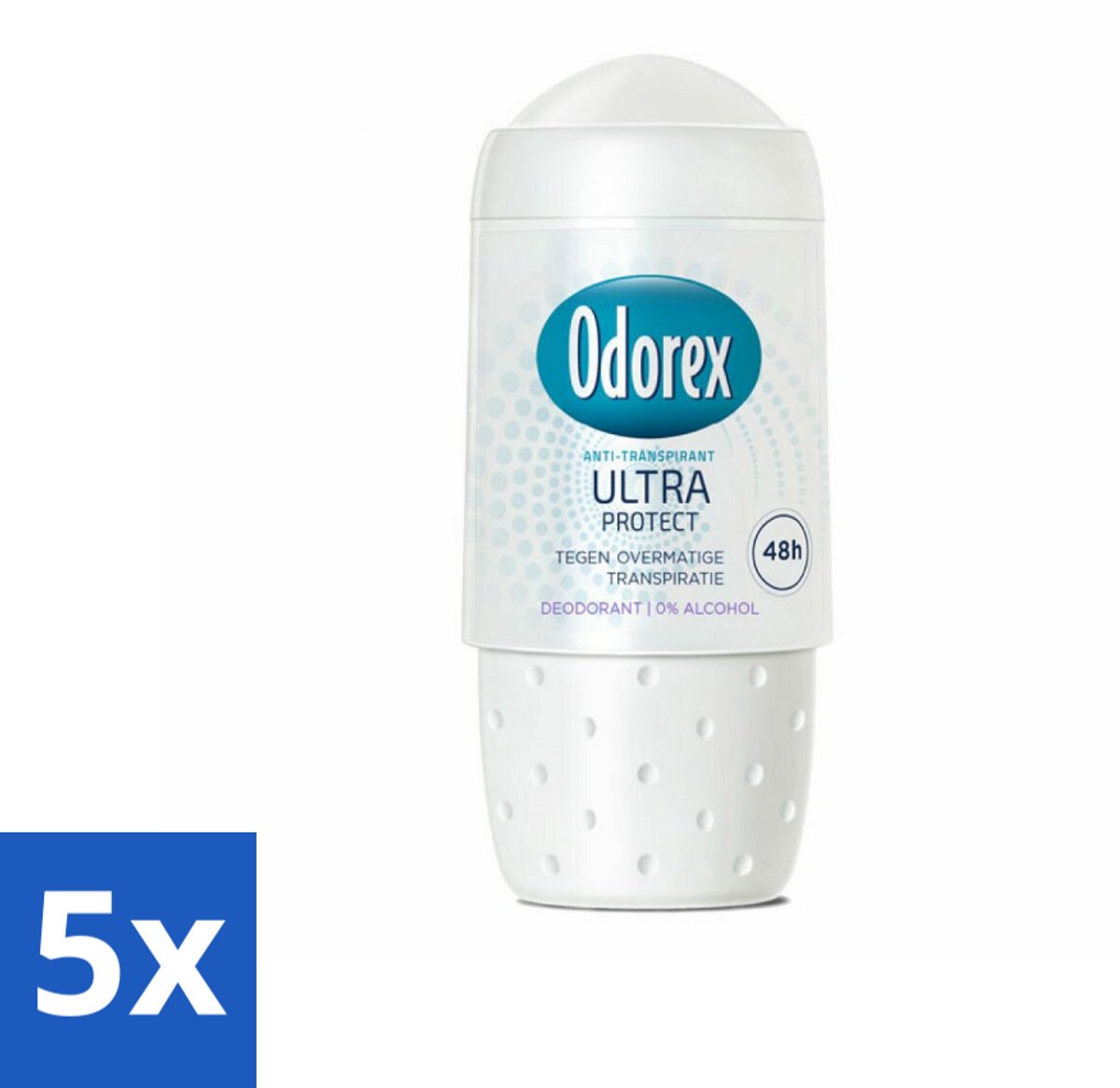 5 x Odorex Deodorant Roller Ultra Protect 50 ml - Deodorant Roller - Zweetbestendig - Huidverzorgend - Alcoholvrij - Dermatologisch Goedgekeurd