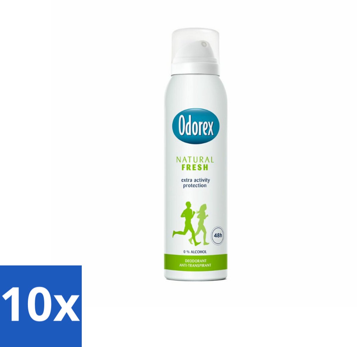 10 x Odorex Deodorant Spray Natural Fresh 150 ml - Deodorant Spray - Natuurlijke Frisheid - Alcoholvrije Deodorant - Huidvriendelijk - Dermatologisch Getest