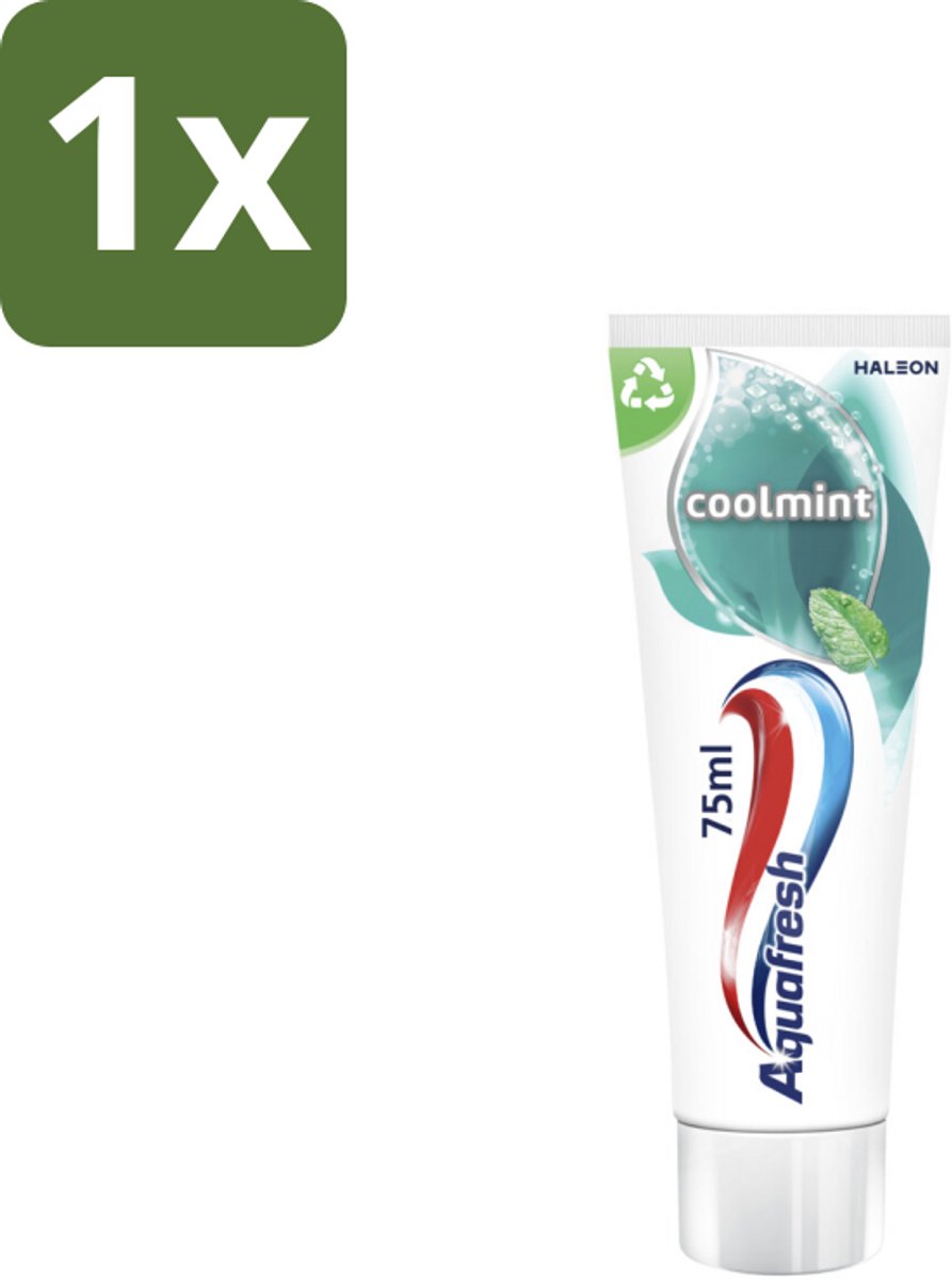 1 x Aquafresh Tandpasta Coolmint 75 ml - Tandpasta - Frisse Adem - Mondgezondheid - Suikerzuur - Gaatjes