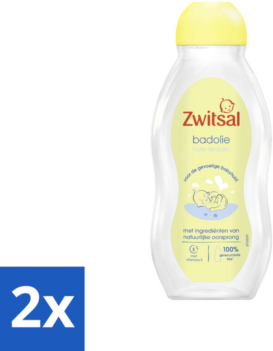 2 x Zwitsal Badolie 200 ml - Badolie Voor Baby - Droge Huid - Babyhuid Verzorging - Zwitsal Badolie - Babybad Ritueel
