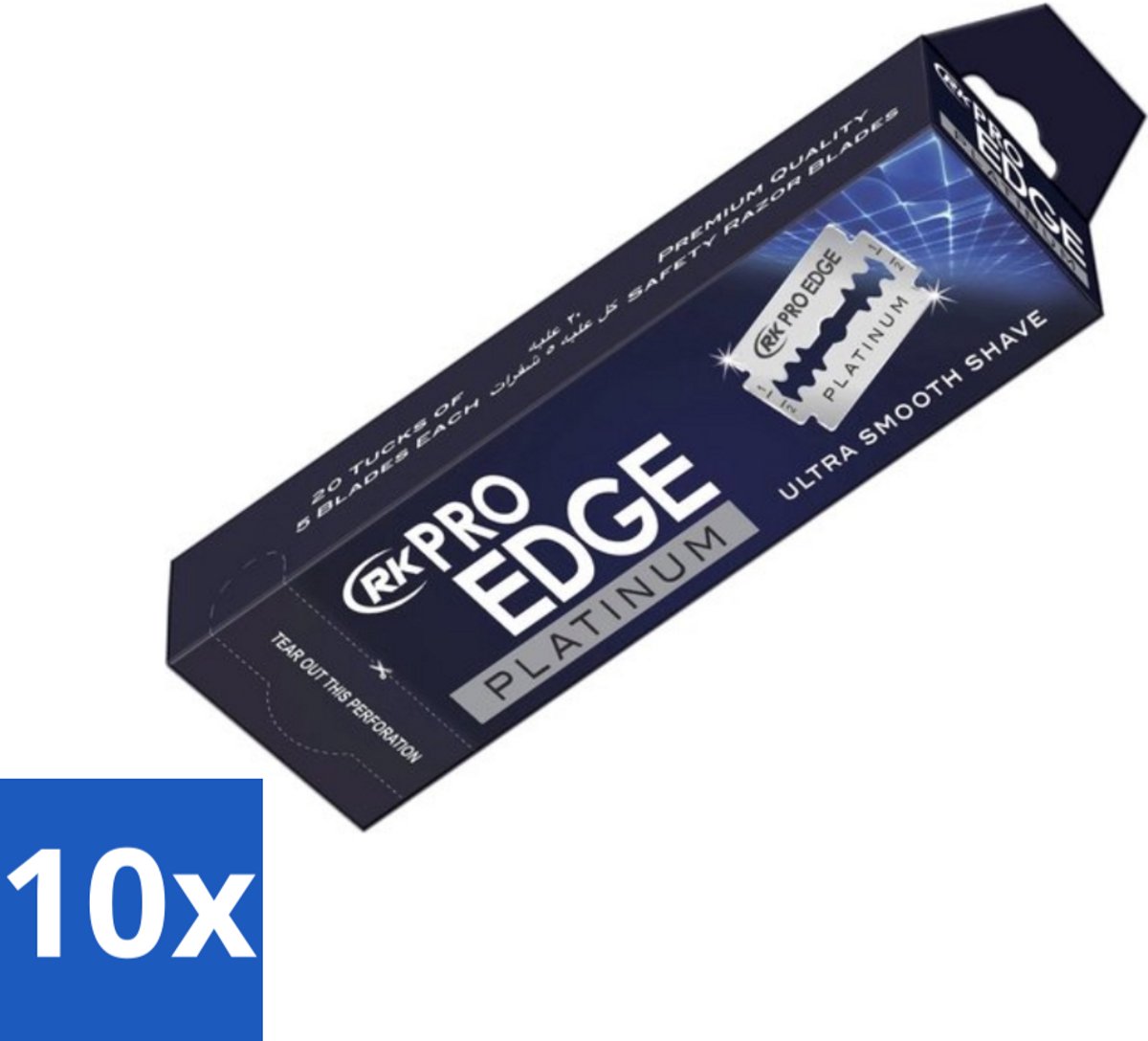 Pro Edge - Double Edge Blade - Dubbele Scheermesjes - Super Smooth Shave - 100 Mesjes - Bulkverpakking - 10 stuks