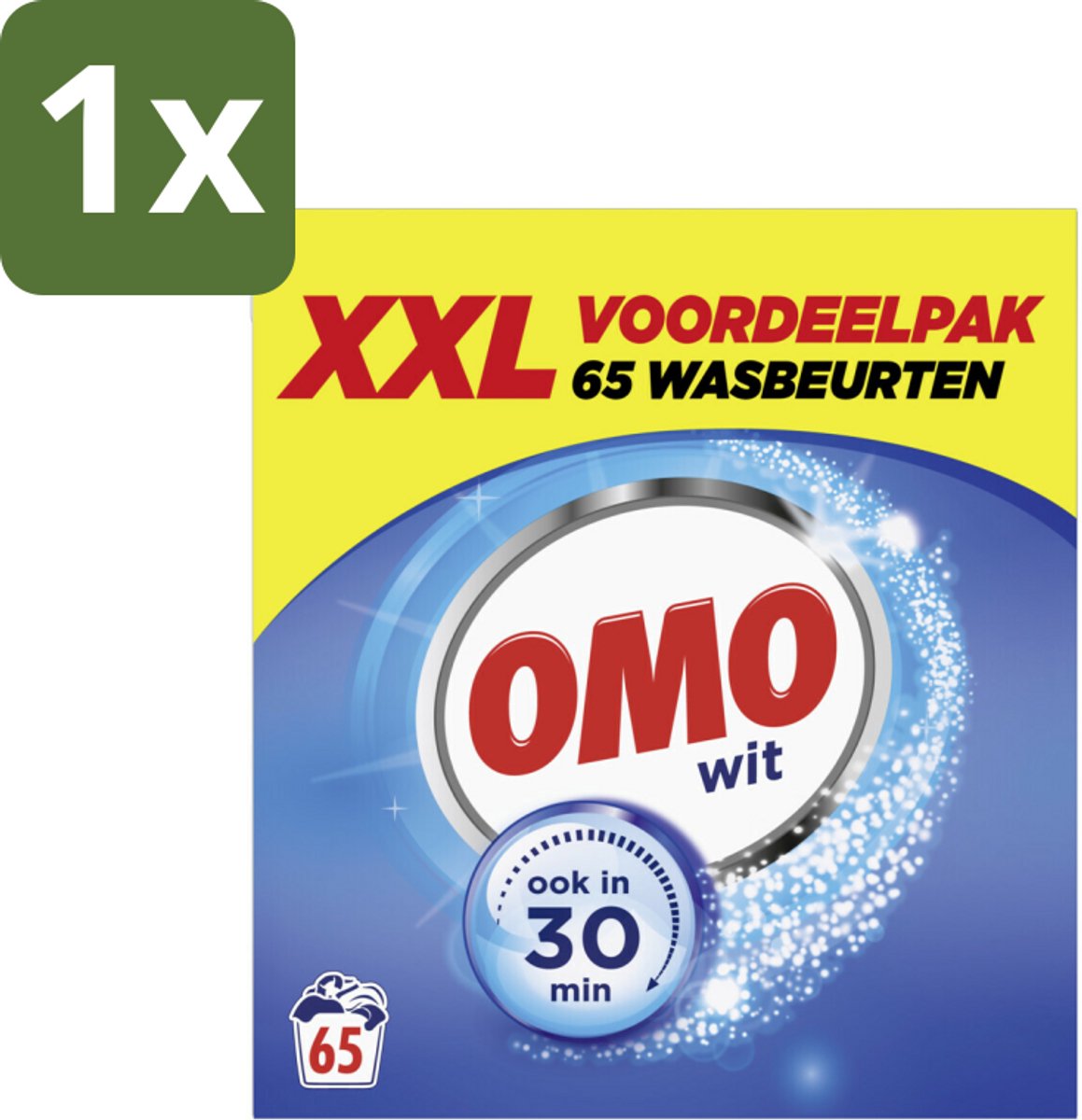 1 x OMO Waspoeder Wit 65 Wasbeurten 3,835 kg - Wit Waspoeder - Waspoeder Wit - Waspoeder 30 Min - Waspoeder 65 Wasbeurten - Waspoeder Wit XXL