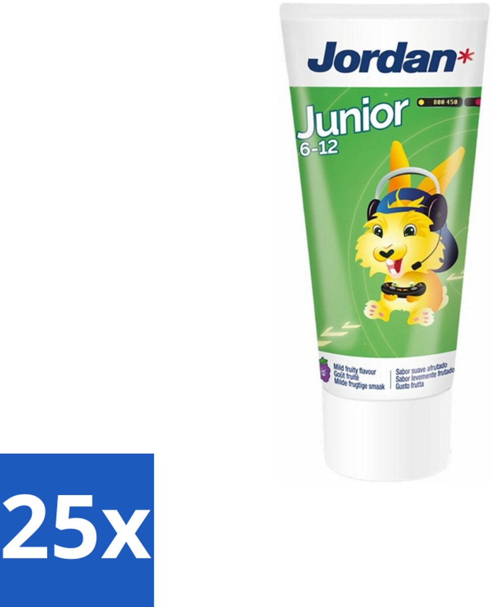 Jordan - Junior - Tandpasta - 6-12 jaar - 50 ml - Bulkverpakking - 25 stuks