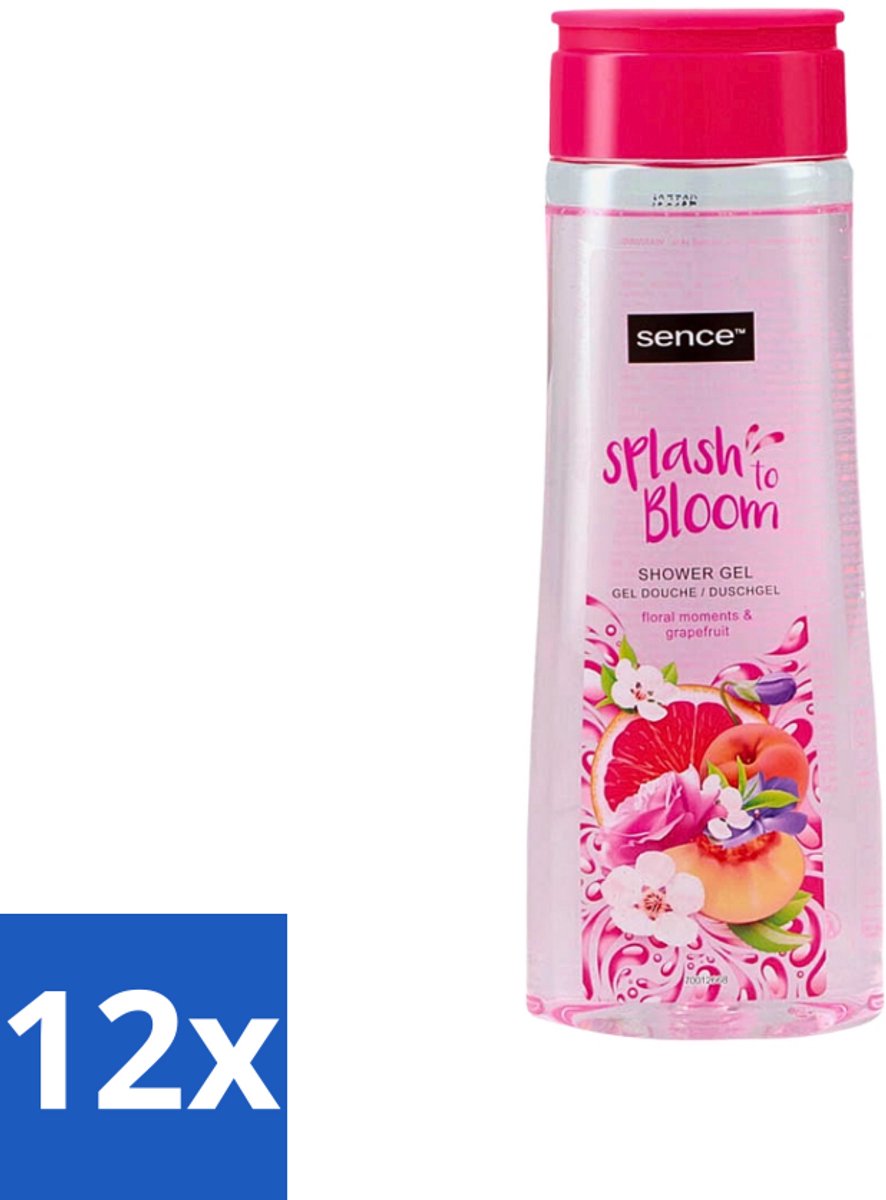 12 x Sence - Floral Moments & Grapefruit - Douchegel - Fris & Fruitig - 300 ml - Douchegel - Grapefruit - Bloemige Geur - Fris - Fruitig