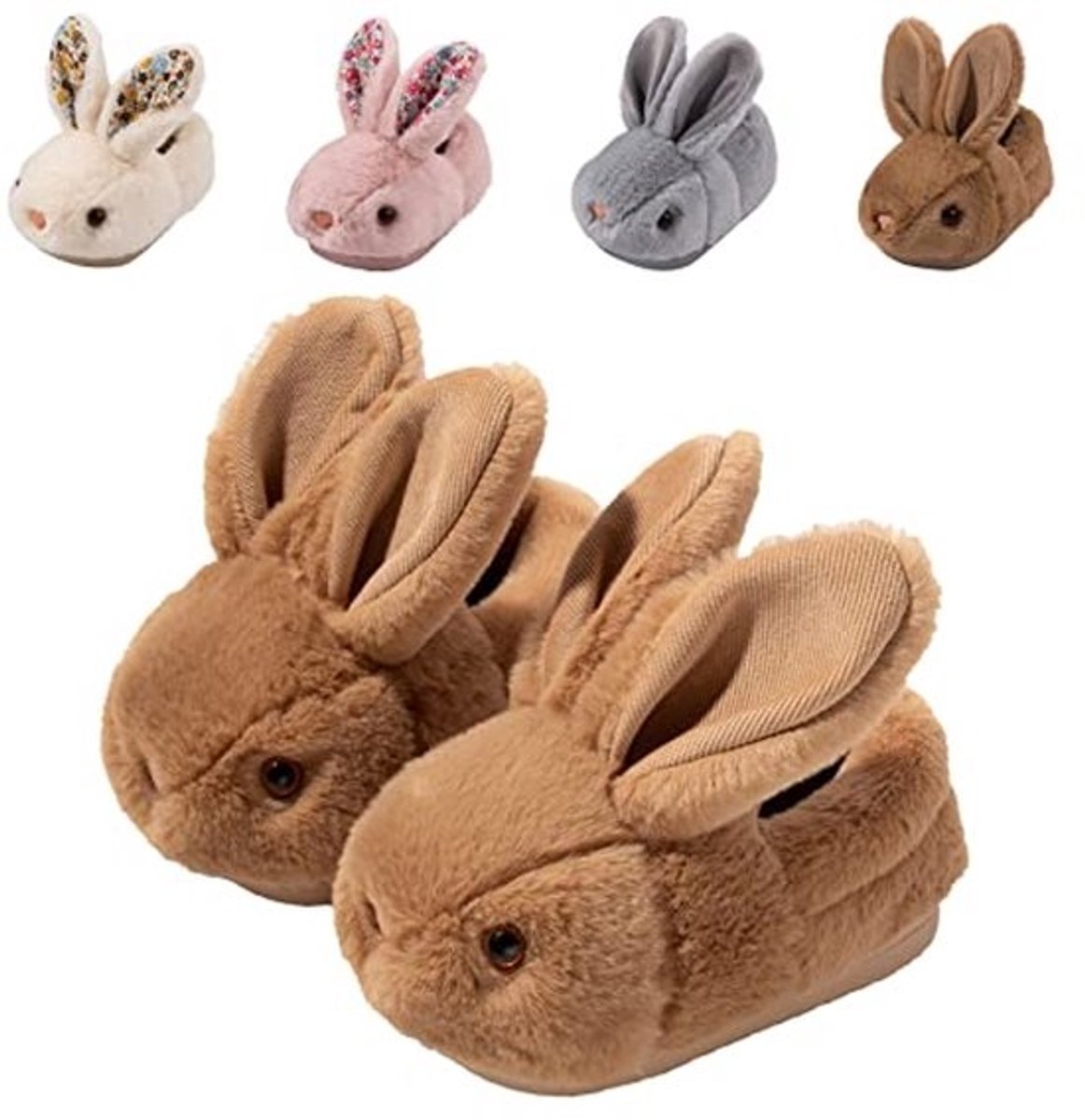 Leuke Konijn Pantoffels voor Peuters - Zachte Warme Antislip Sloffen voor Kinderen