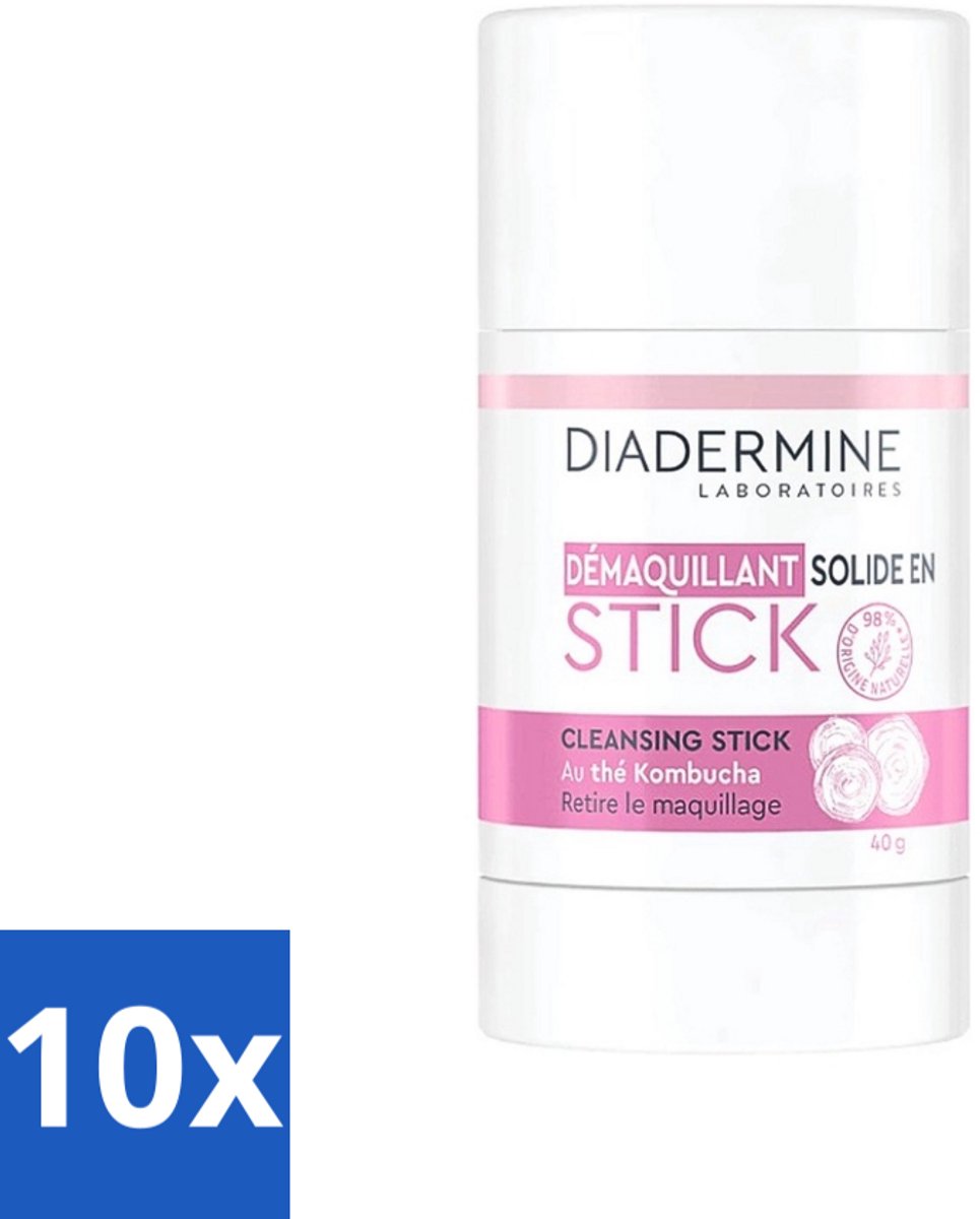 10 x Diadermine - Essential Care - Cleansing Stick - Kombucha - 40g - Huid Reinigen - Huid Verzorgen - Kombucha Thee - Huid Reinigingsstick - Natuurlijke Huidverzorging