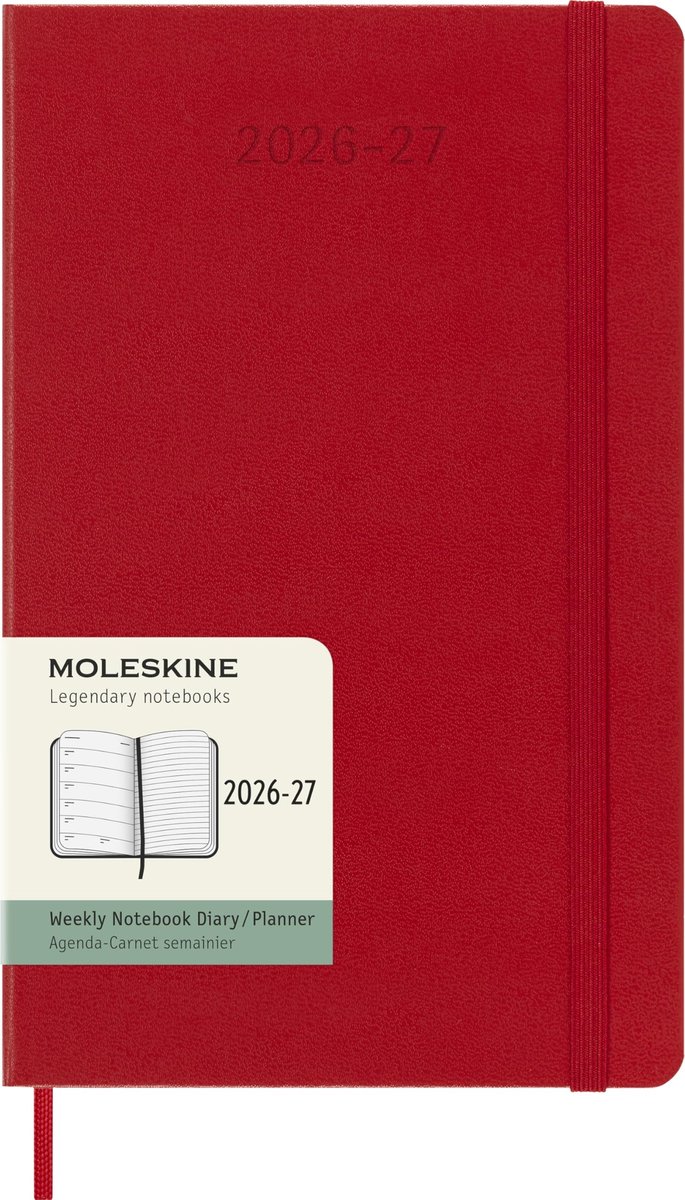 Elzusha - Weekagenda 2026-2027 - Hardcover - Scarlet Red - 13 x 21 cm