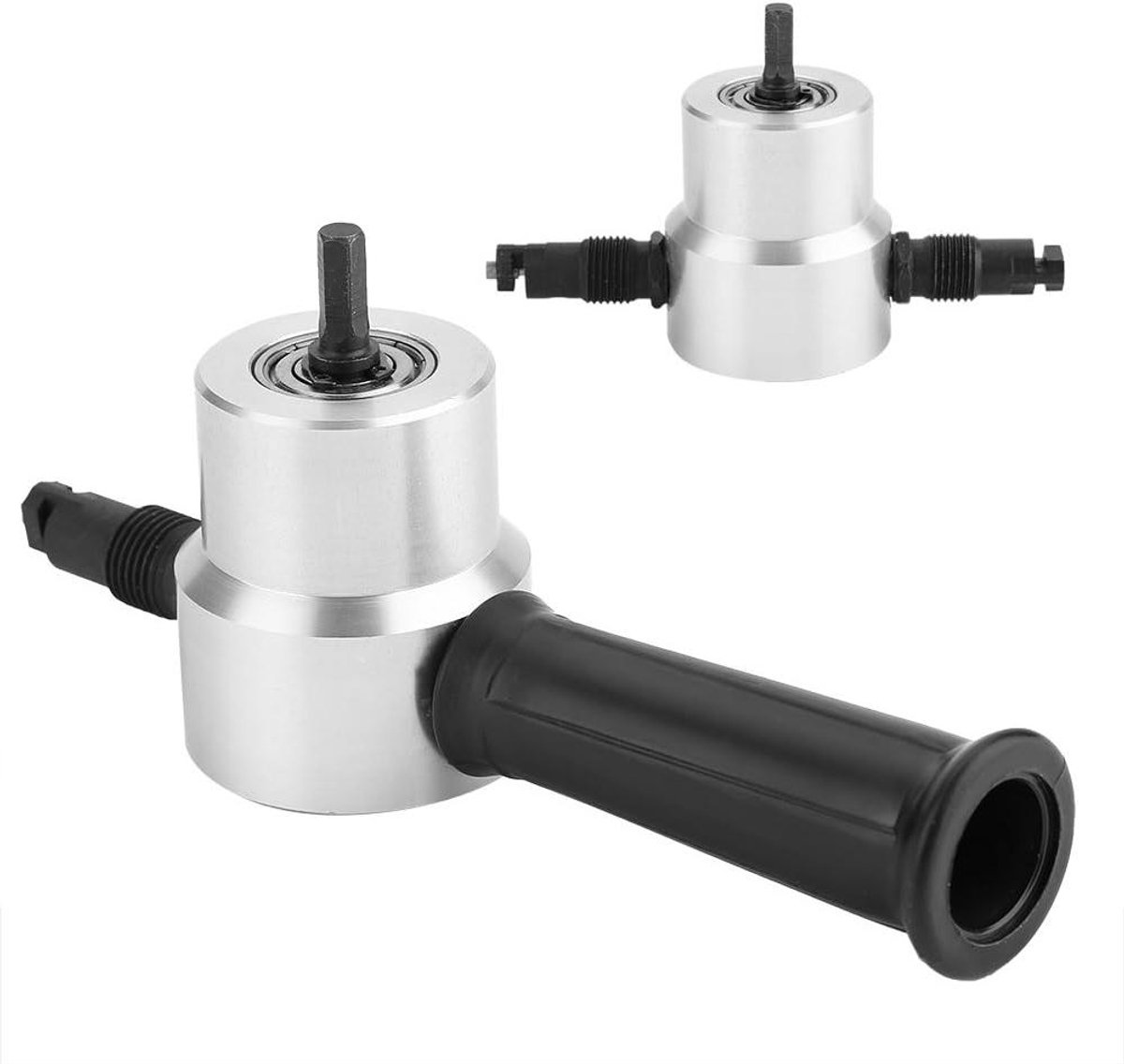 Metaal Snijder - Plaat Knabbelschaar - Metaal Bewerken - Dubbele Kop - 8mm Boor - Zilver