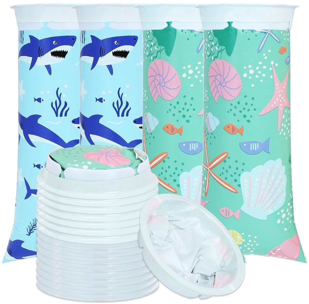 Elzusha - Set van 20 Spuugzakken met Sluitring 1000 ml