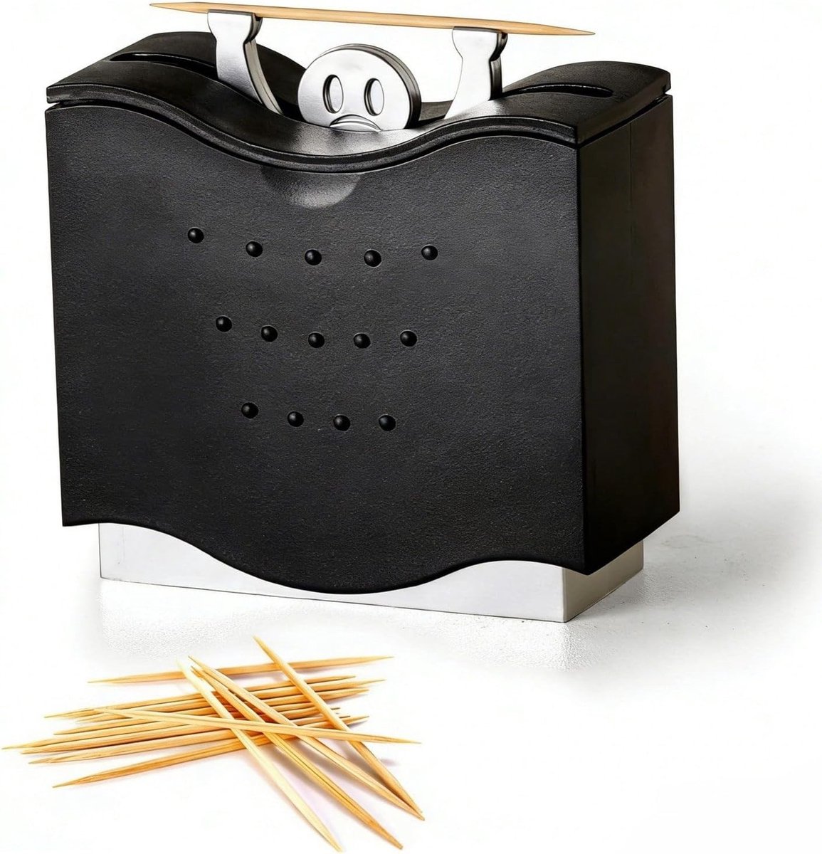 Hygiënische tandenstokerdispenser voor bars en restaurants – praktische pop-up box voor 6,5 cm lange tandenstokers, ideaal voor keukens en horeca
