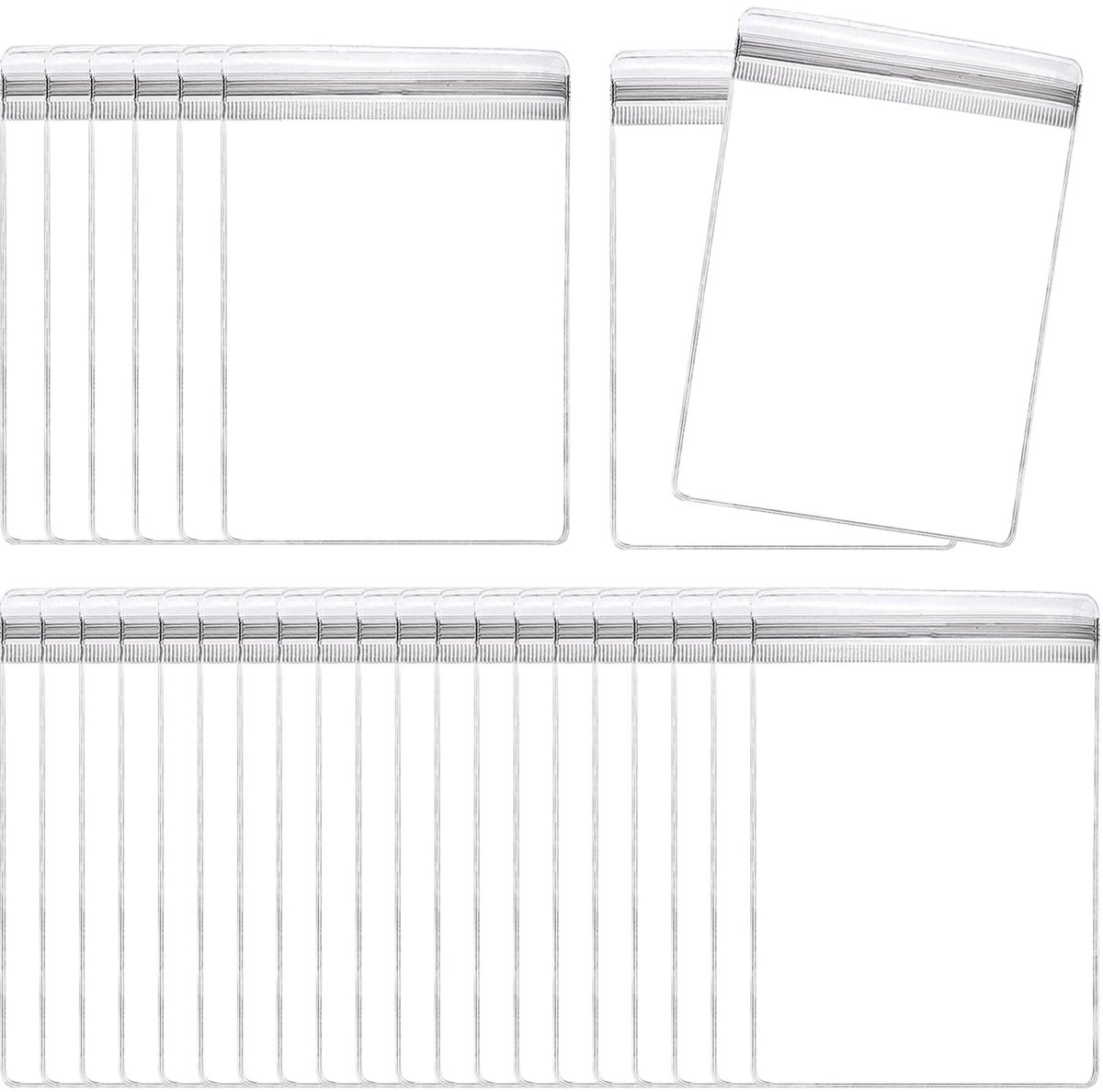 Elzusha - Set van 100 Transparante PVC Sieradenzakjes met Ritssluiting