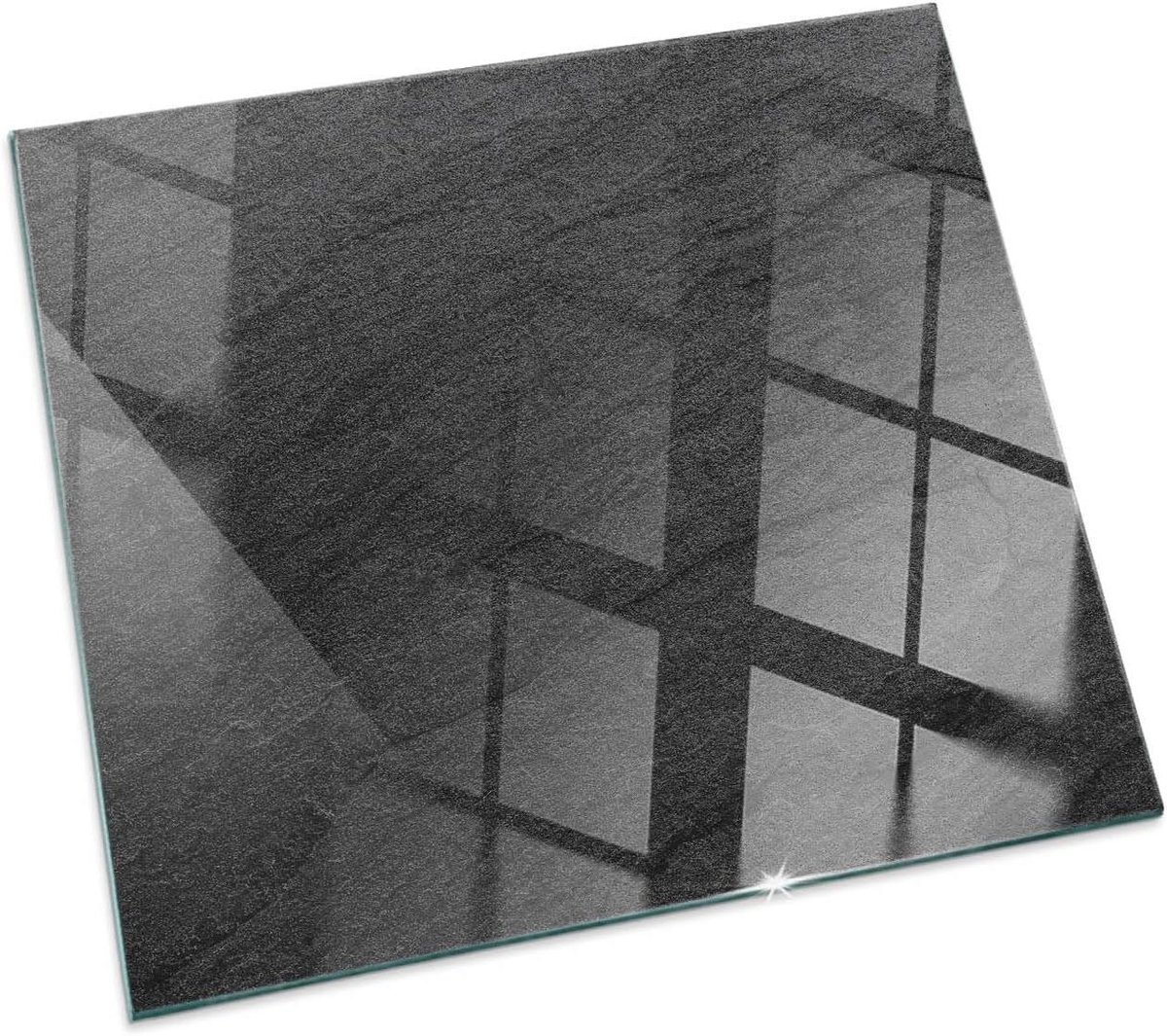 Tafelblad Met Motief - Glasplaat - Bescherming en Decoratie - Gehard Glas - 50x50 cm - Natuurlijke Steenstructuur