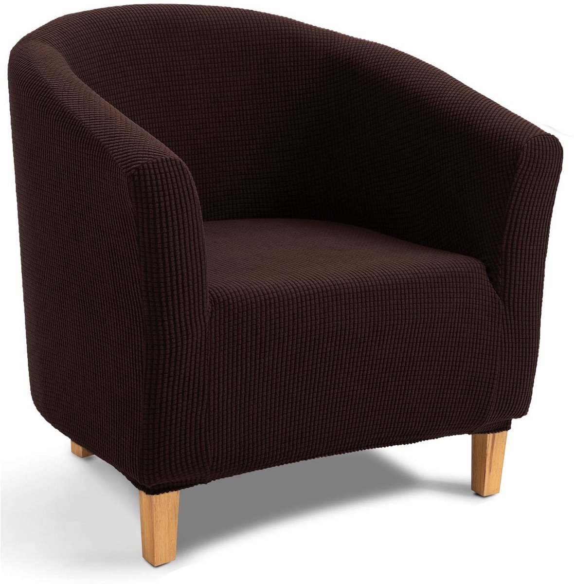 Elzusha - Jacquard Hoes voor Clubfauteuil Chocolade