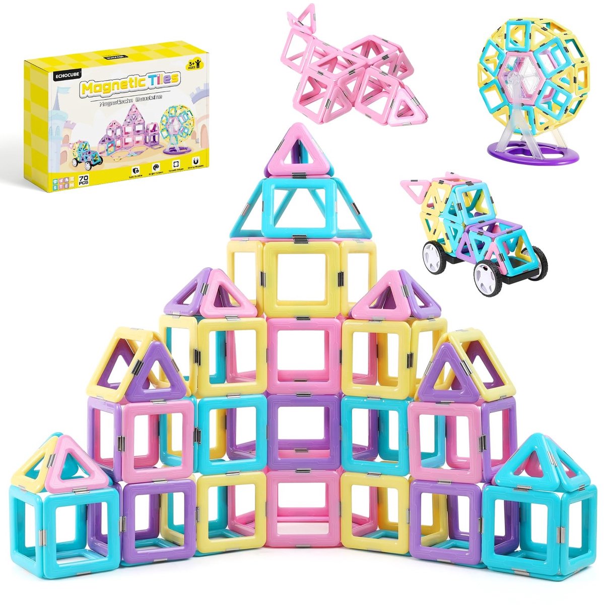 Elzusha - Magnetische Bouwblokken Set van 70 Stuks