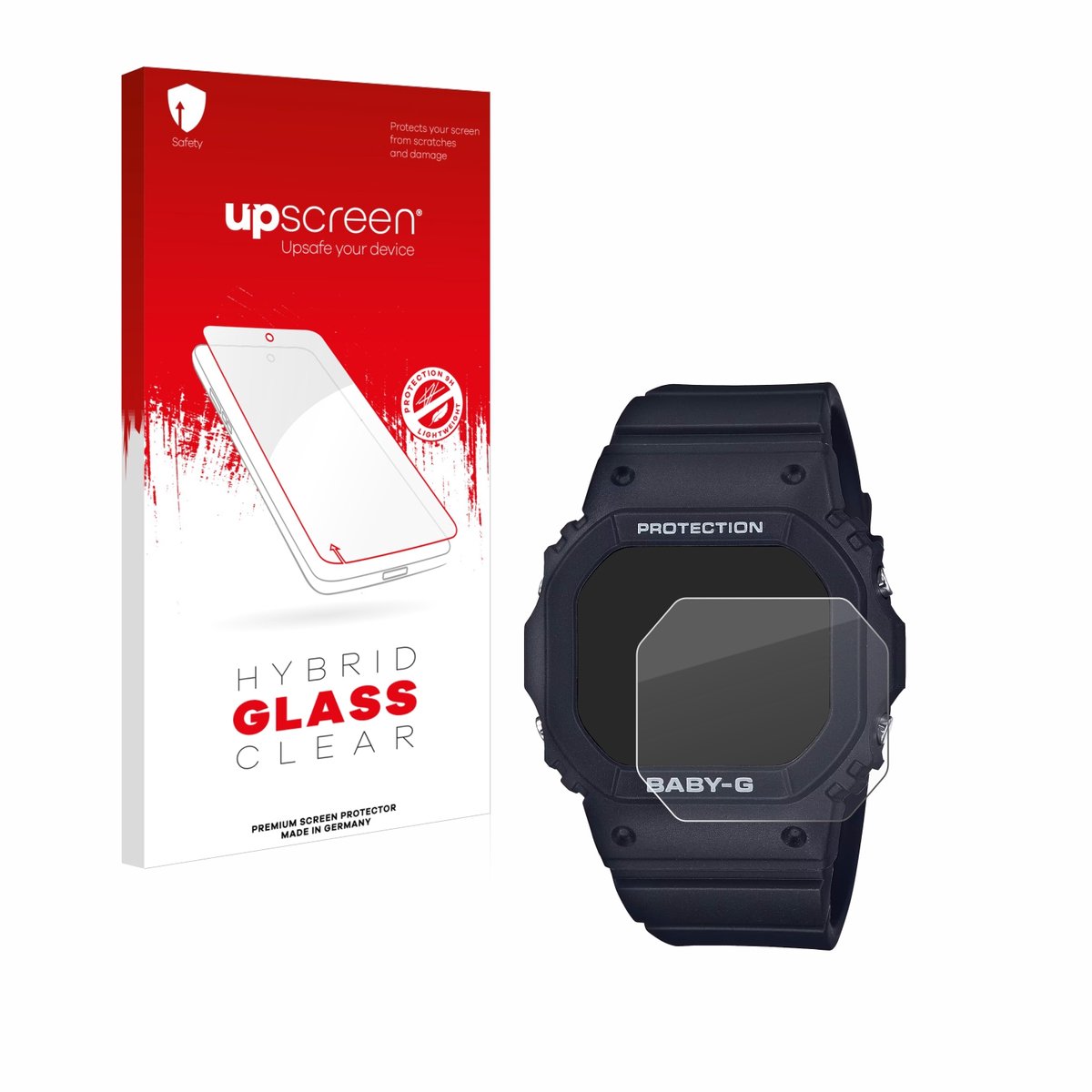 upscreen - Screenprotector voor Casio Baby-G BGD-565 - Folie Beschermfolie Beschermglas transparant