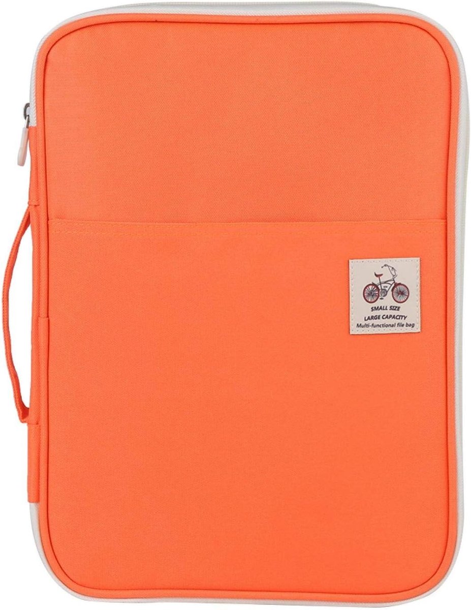 Reisdocumententas met Ritssluiting voor Laptop, Notitieboek en Schetsboek A4 - 5 Kleuren Beschikbaar
