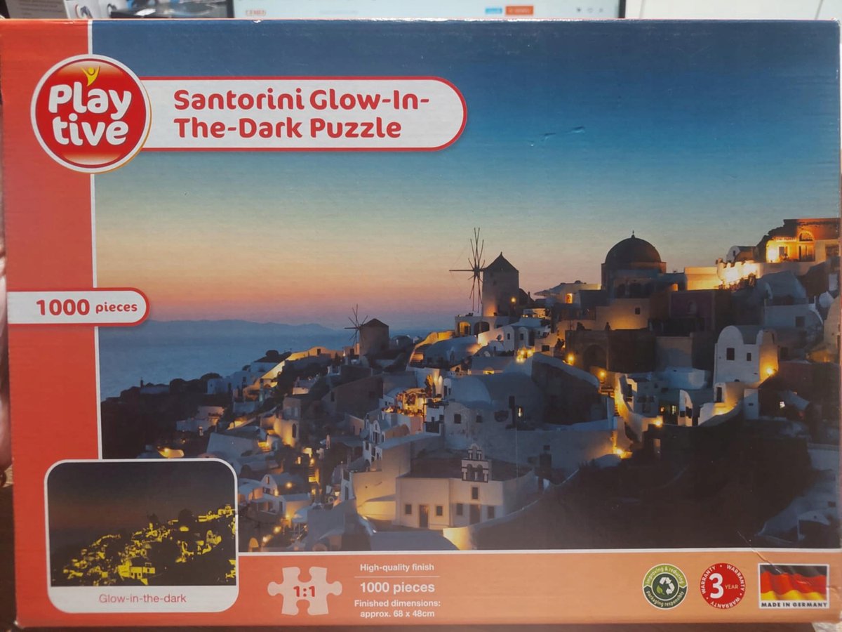 Glow-in-the-Dark Puzzel Santorini 1000 Stukjes