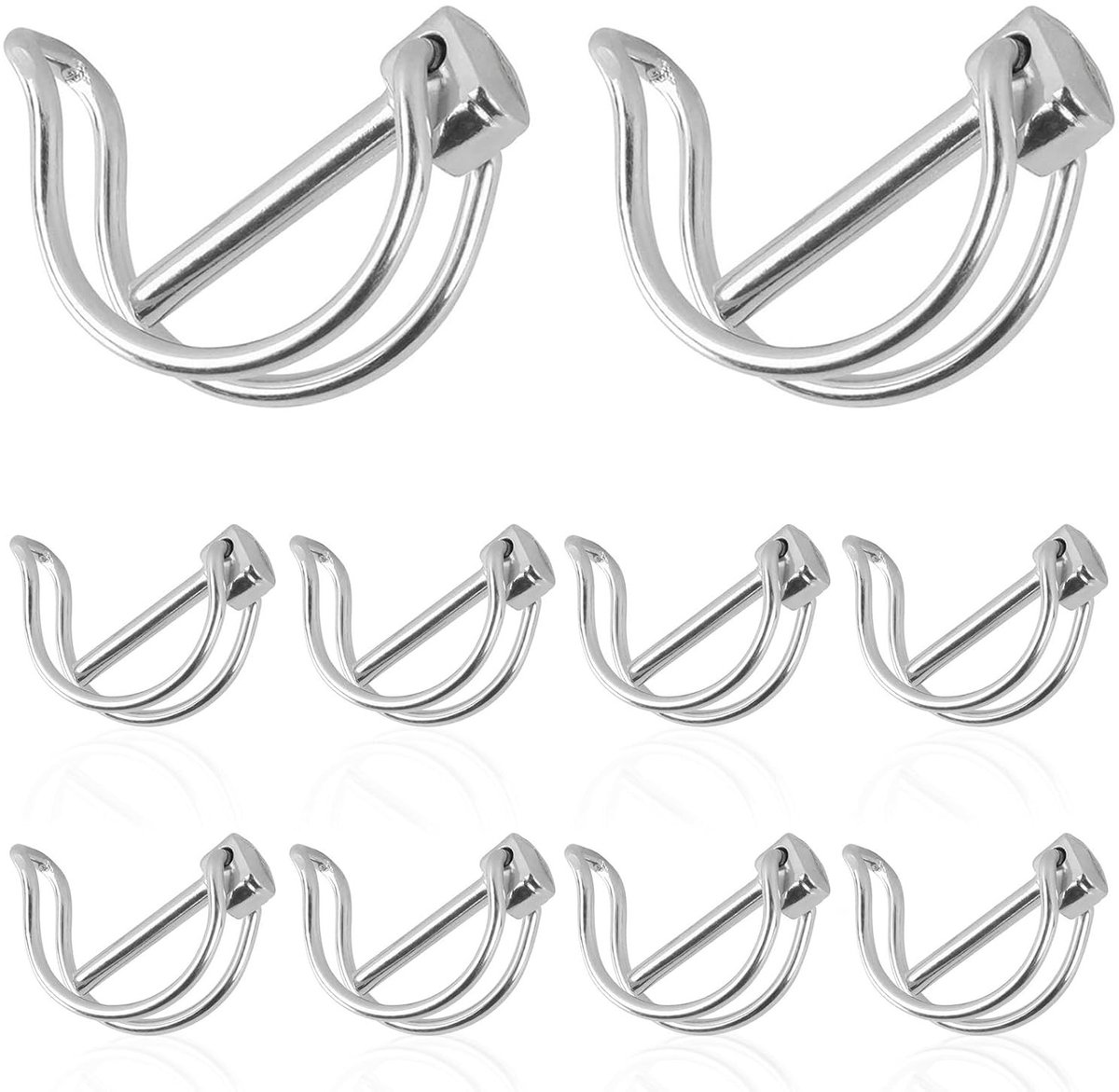 Set van 10 Vouwsplinten van 60 mm met Slot - Ideaal voor Tuin, Boerderij en Klussen