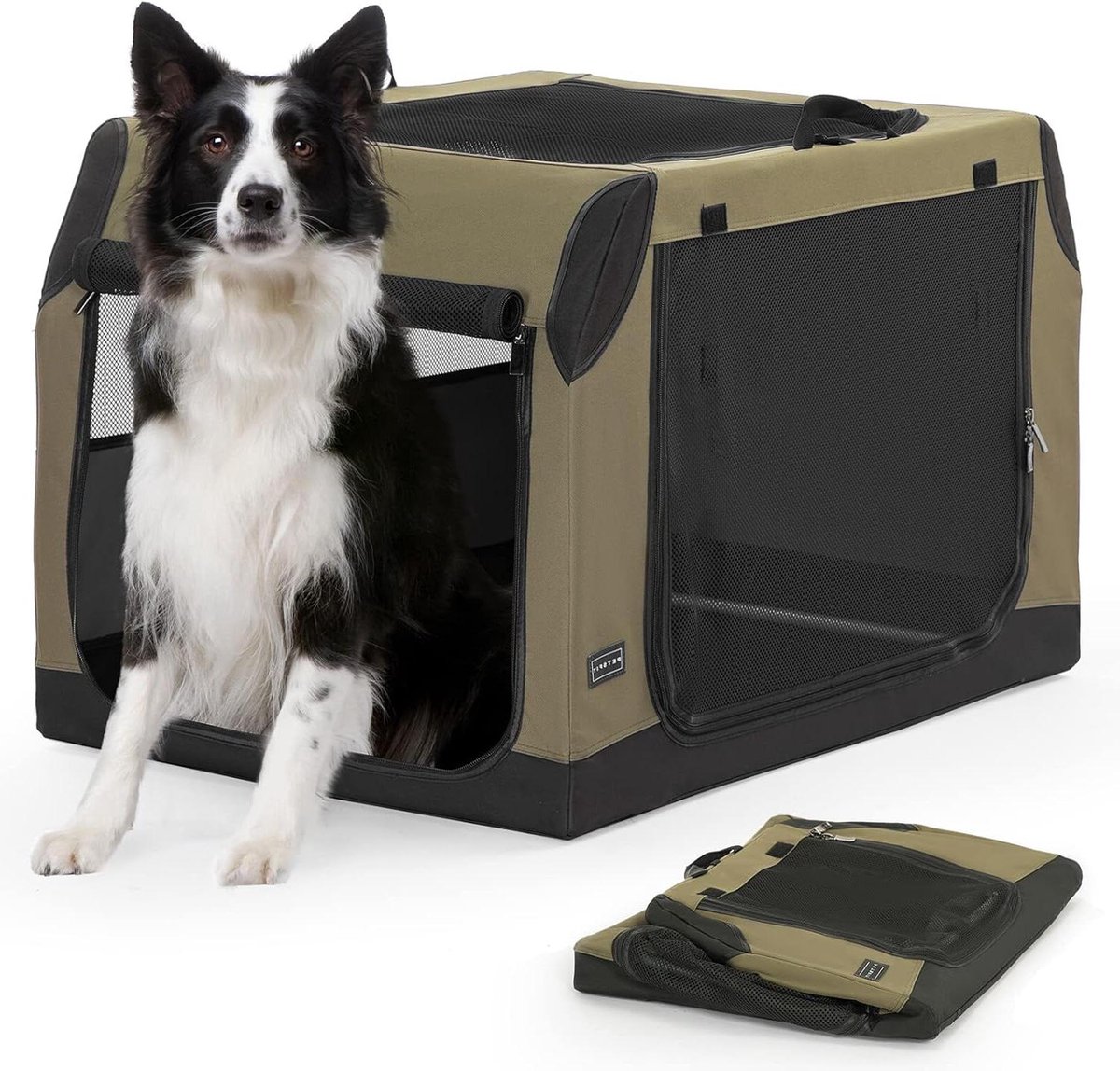 Honden Bench - Reiskrat Puppy - Veilig Vervoeren - Opvouwbaar Lichtgewicht Frame - 91 x 61 x 58 cm
