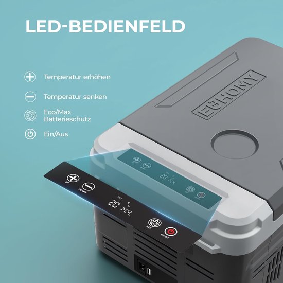 Draagbare Koelbox - Mini Koelkast Vriezer - Kamperen Auto Reizen - App Bediening Snel Koelen - 10 Liter Capaciteit — afbeelding 3