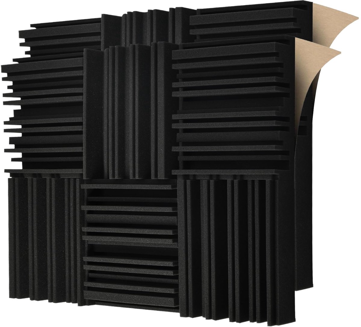 Solidchoice - Zelfklevende Akoestische Panelen - Geluidsisolatie voor Muren 30x30x5 cm