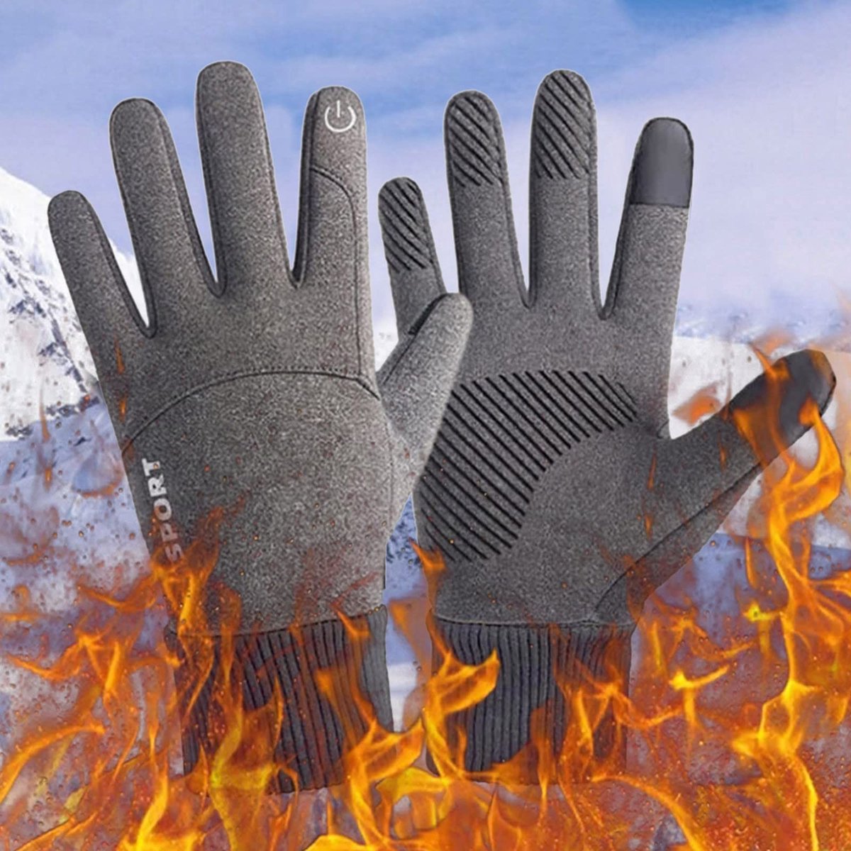 Solidchoice - Winterhandschoenen met Antislip en Gesp