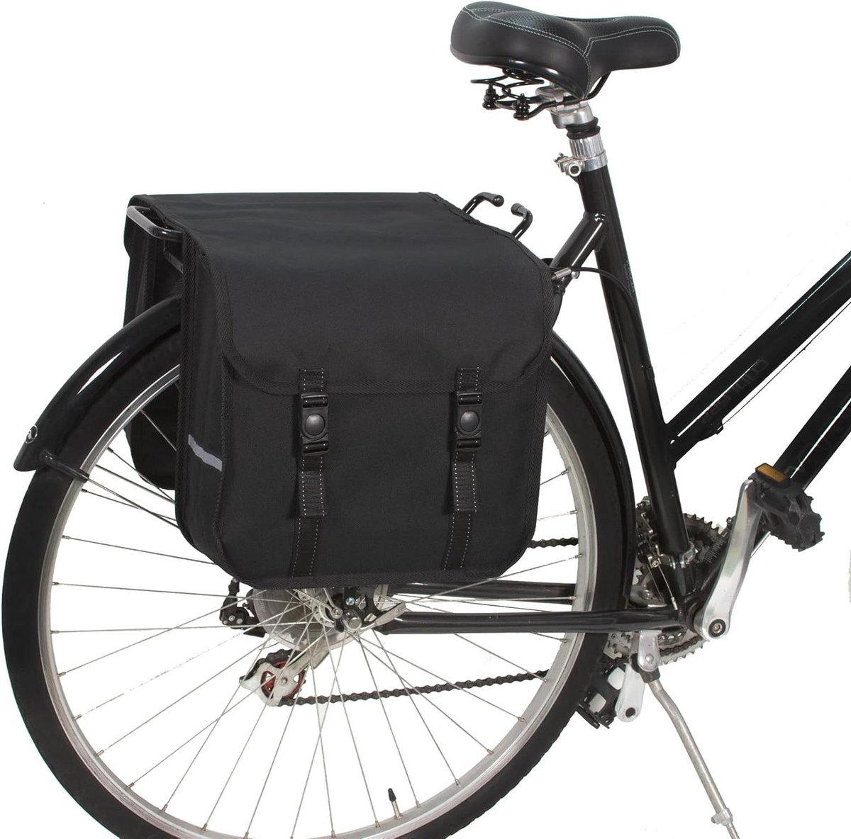 Fietstassen Dubbel - Bagagedrager Tassen - Boodschappen Vervoeren - Waterafstotend Materiaal - 26 Liter - Zwart