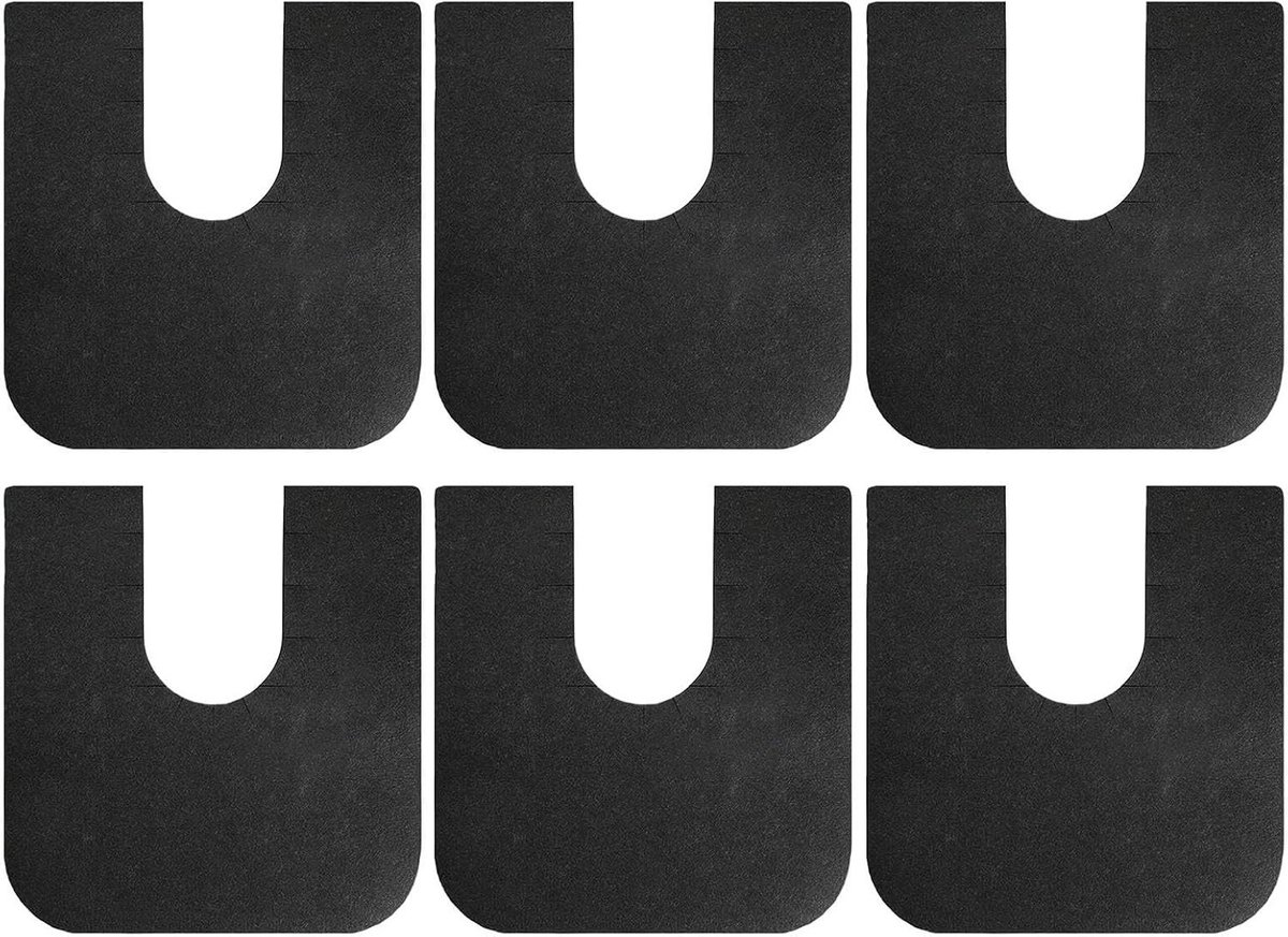 WC-mat Set - Potjesmatten Absorberend - Hygiënisch Werken - Verstelbare Pasvorm - 6 Stuks - Meerkleurig