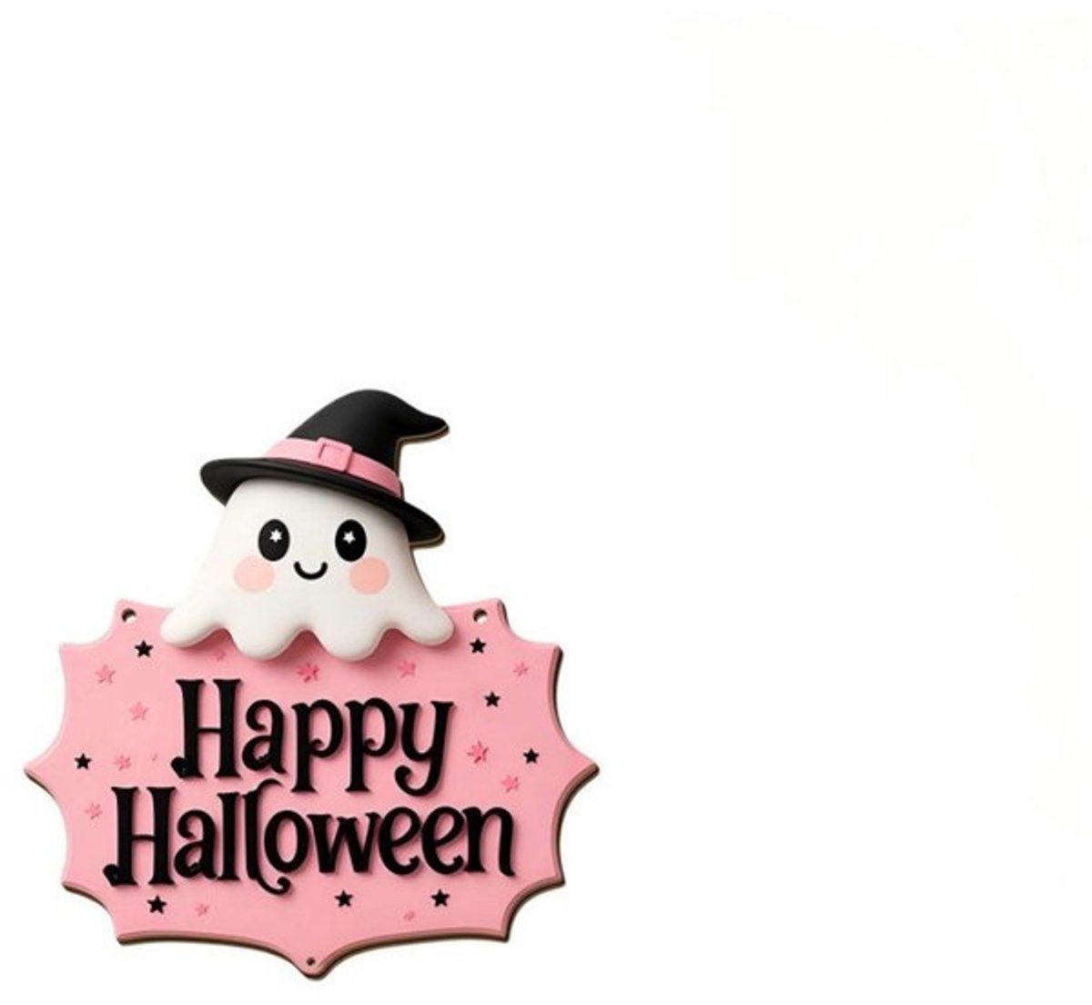 Halloween-deurbord – 20 x 20 cm – Decoratief hangbord – Houten Halloween-deurbord - Deurhanger met belletje – Halloween-deurdecoratie – Decoratief ornament – ​​Geschikt voor Halloween-feestdecoratie, voordeuren, terrassen, enz.