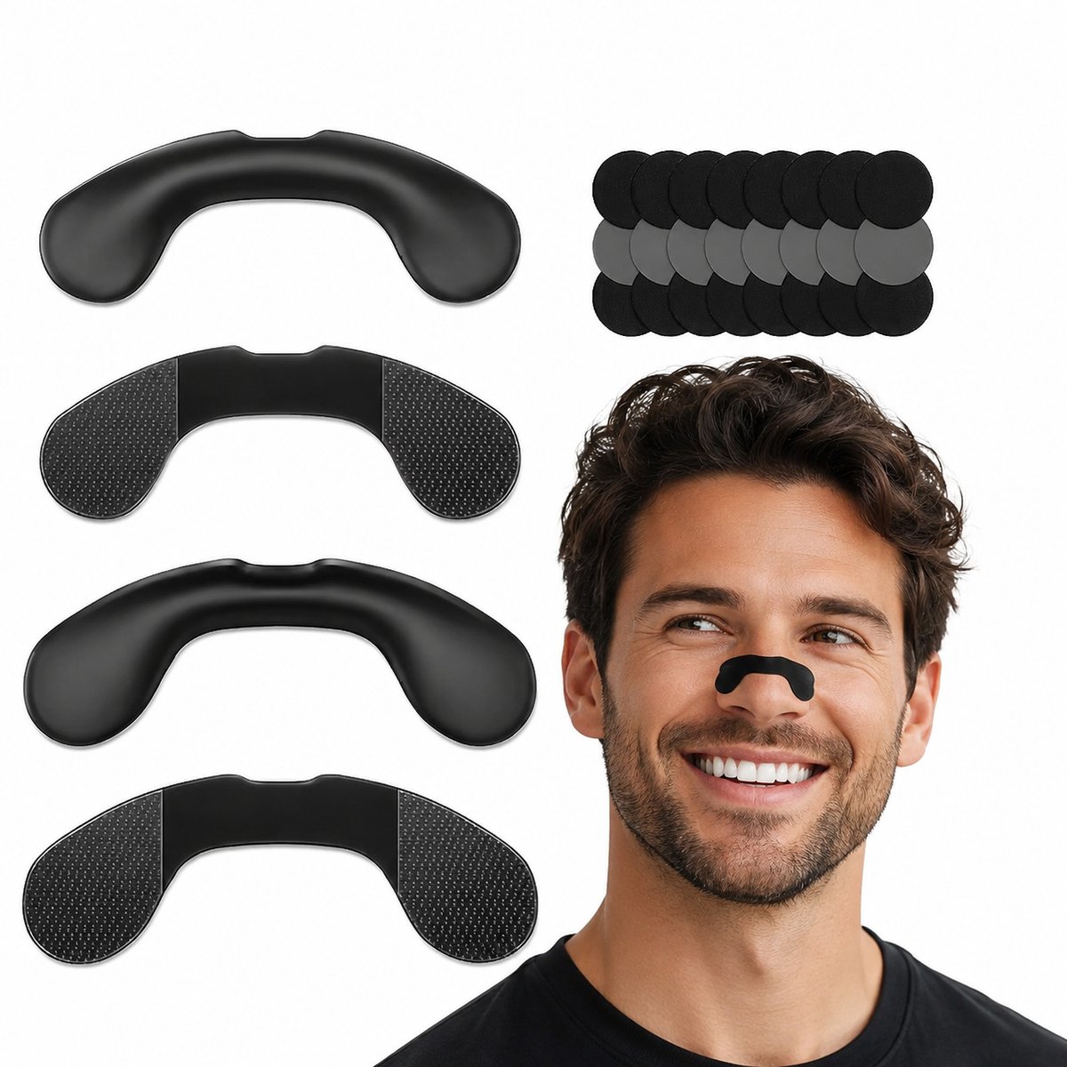 Klittenband Neusstrips - Voor Sporten En Slapen - Klittenband - Neusspreider - voor 30 dagen - Anti Snurk Neusclips - neusstrips snurken