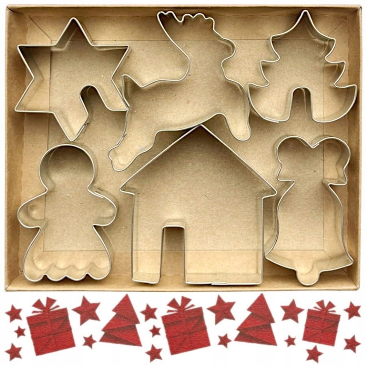 Kerstkoekjes uitsteekvormpjes - 6 stuks