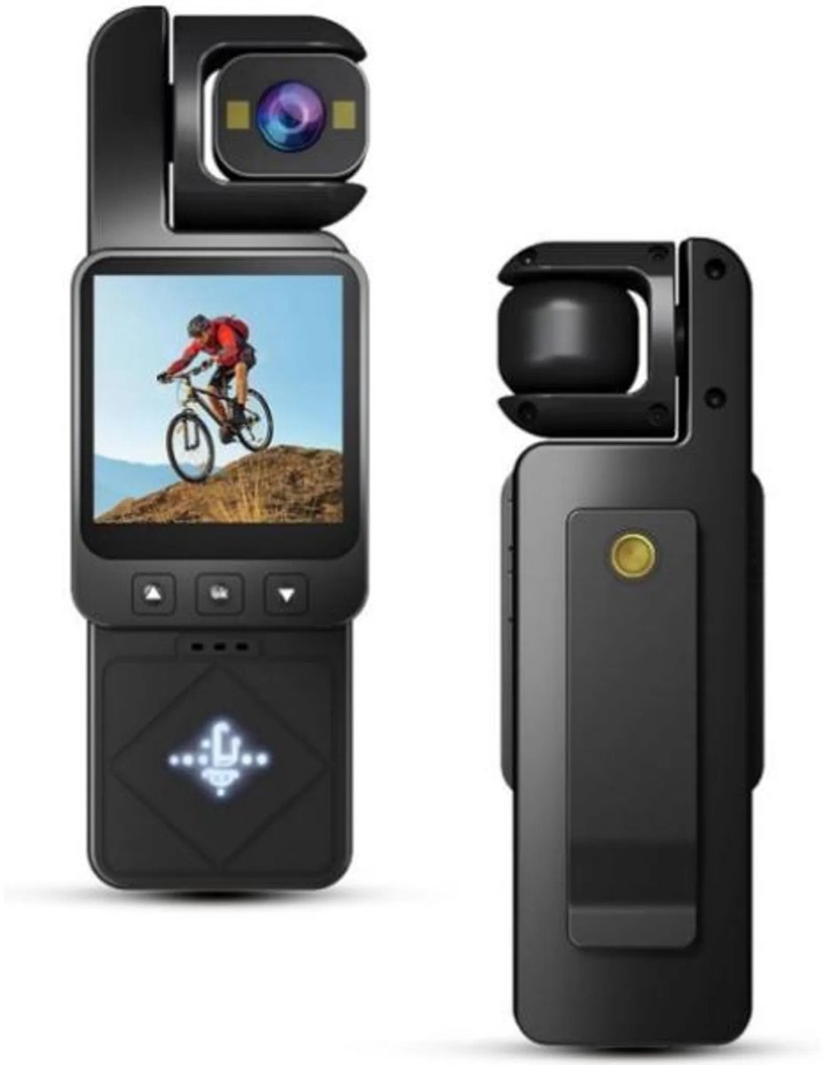 360° Mini Action Cam - WIFI-camera - 1080p draagbare actiecamera's - bodycam - lichaamscamera - Motorfiets actiecamera - actioncam voor avontuur - Geschikt voor vloggen, sport en outdoor activiteiten