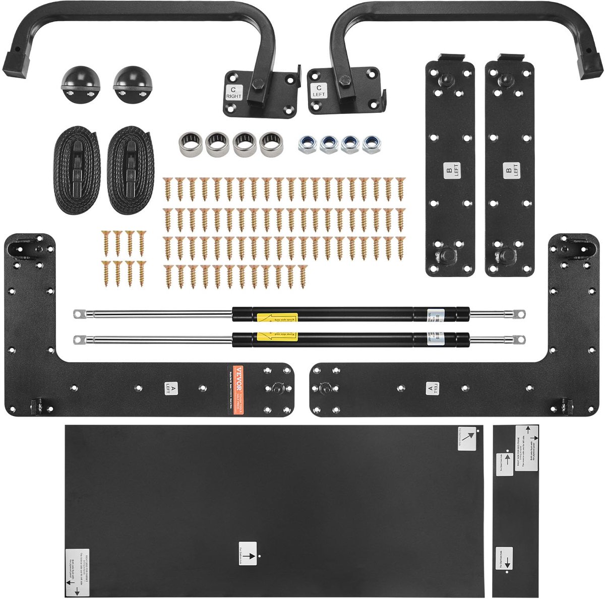 VEVOR Murphy Bed Kit, volledige grootte, Deluxe DIY wandbed mechanische hardware kit, pneumatische hendel zware - ShopVlot