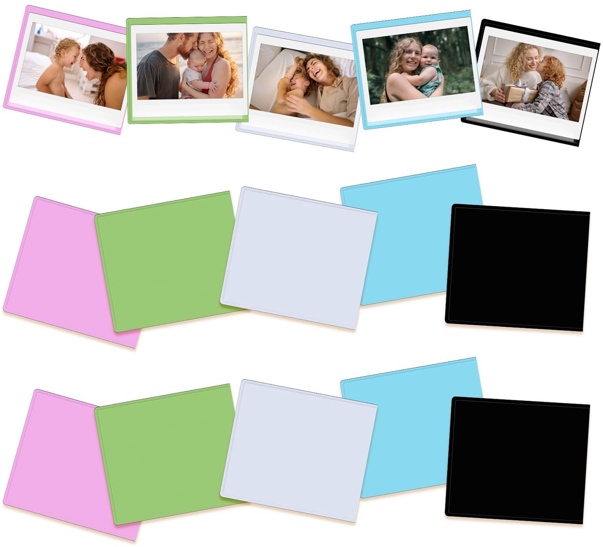 HIYQIN Set van 15 magnetische frames voor Instax Wide Film, voor Polaroid Now/600/OneStep+ fotolijst, 3,5 x 4,25 inch - ShopVlot
