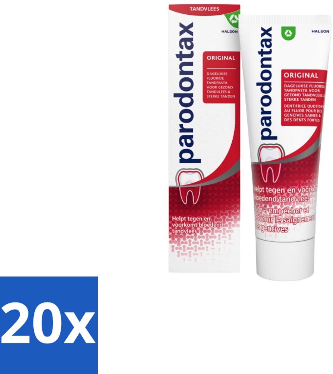 20 x Parodontax Tandpasta bij Bloedend Tandvlees Original 75 ml - Bloedend Tandvlees - Tandplak - Tandvleesproblemen - Tandpasta - Fluoride