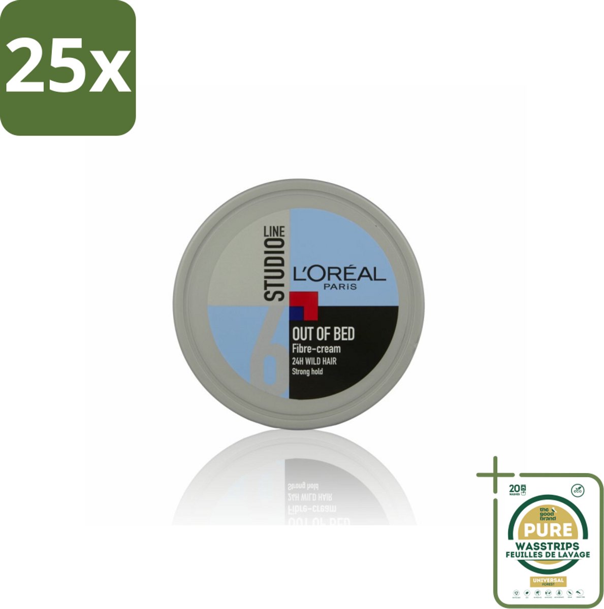 25 x L'Oréal Studio Line Special FX Out of Bed Fibre Cream 150 ml - Grootverpakking - Warrig Haar - Out Of Bed Look - Haar Styling - Haar Crème - Warrig Effect
