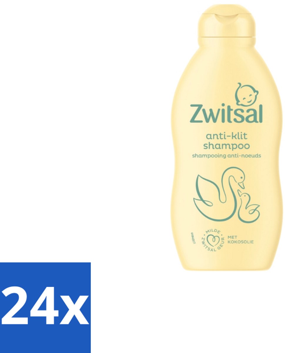 24 x Zwitsal Shampoo Anti-Klit 200 ml - Baby Haar Verzorging - Anti-klit Shampoo - Zwitsal Baby Shampoo - Babyhuid Verzorging - Zwitsal Anti-klit
