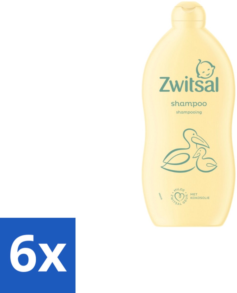 6 x Zwitsal Shampoo 700 ml - Baby Shampoo - Kokosolie Shampoo - Zwitsal Baby Shampoo - Babyhuid Verzorging - Zwitsal Shampoo