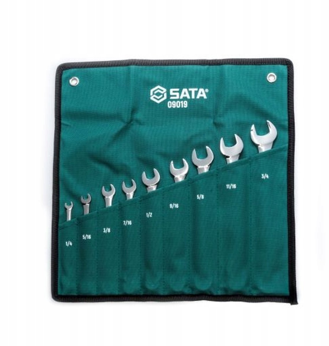 SATA 9-delige SAE Ring- en Steeksleutelset in Etui
