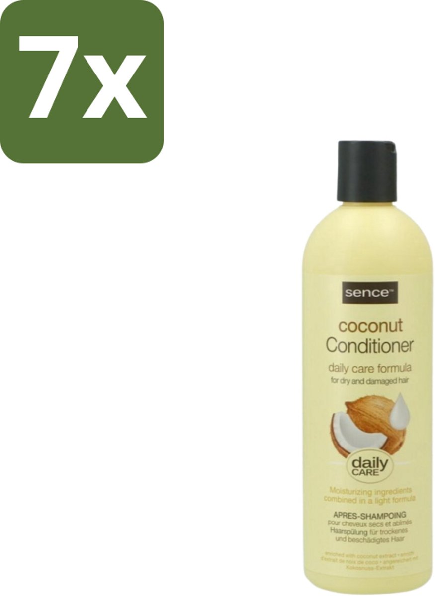 7 x Sence – Conditioner – Coconut – 400 ml - Conditioner Voor Droog Haar - Kokos Conditioner - Voedend Haar - Herstel Voor Beschadigd Haar - Zachte Haar