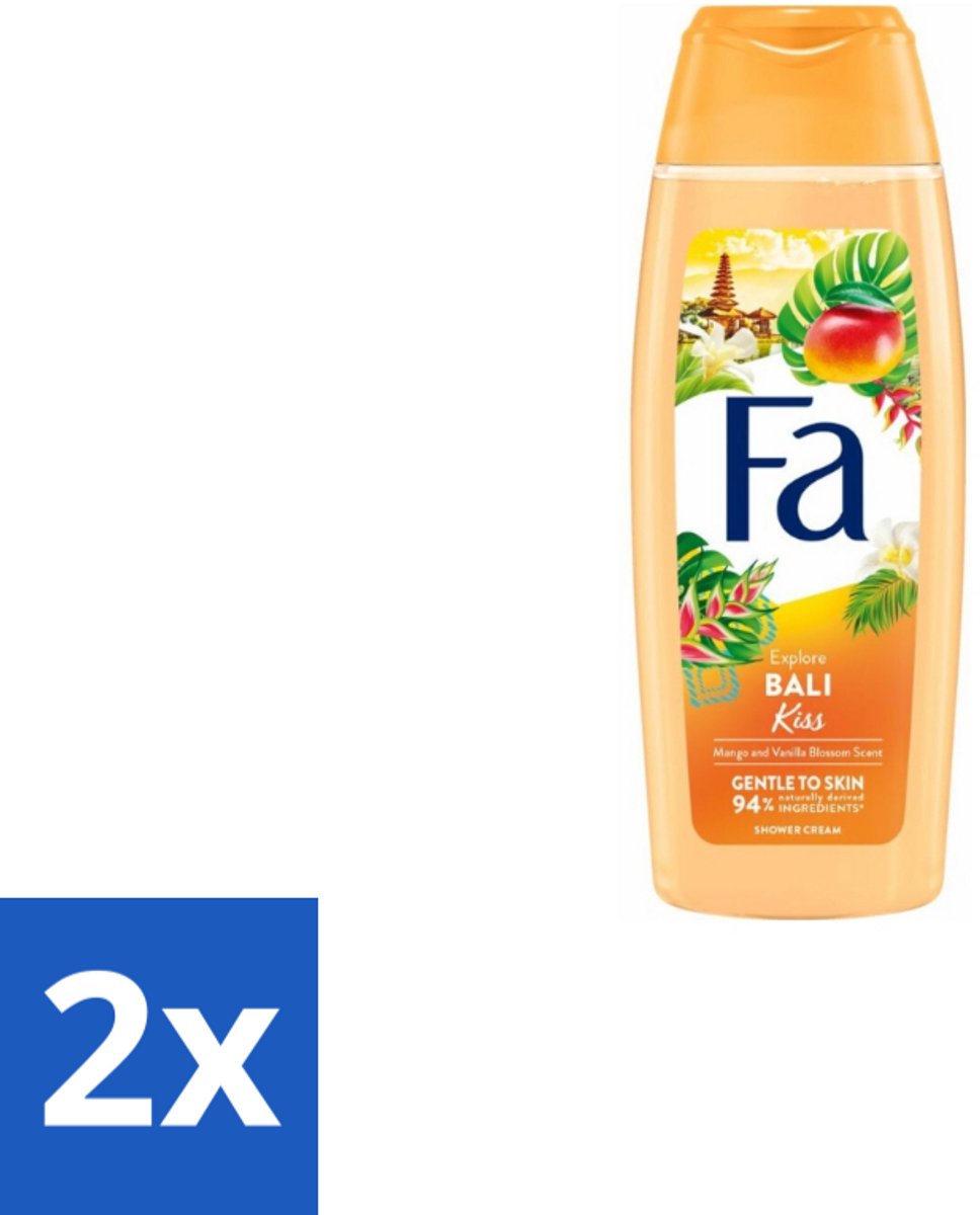 2 x Fa Douchegel Peach Pacific 250 ml - Douchegel - Tropische Geur - Mango - Vanillebloesem - Vegan