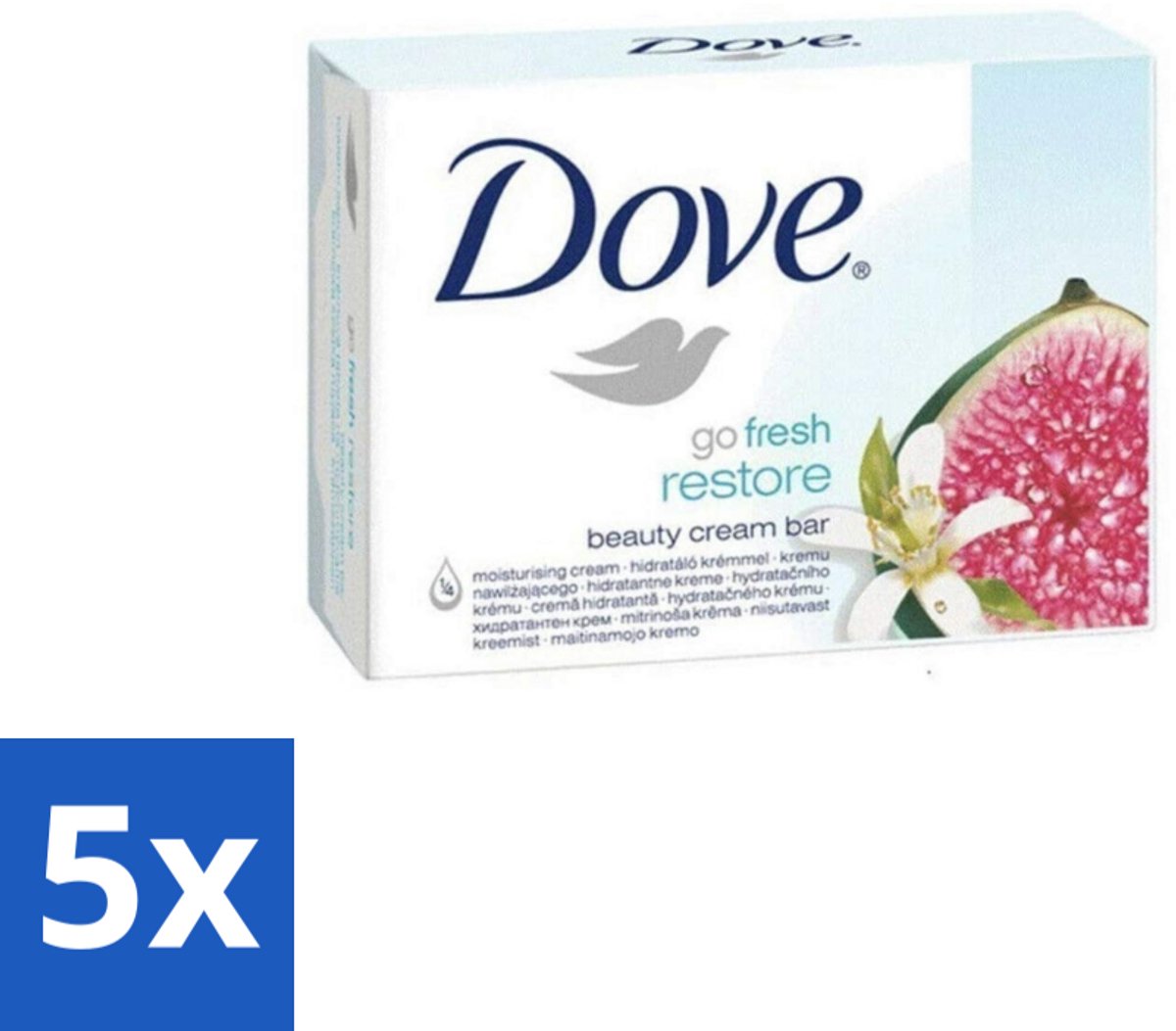 Dove – Zeep – Go Fresh Restore – 4 x 90 g - Bulkverpakking - 5 stuks