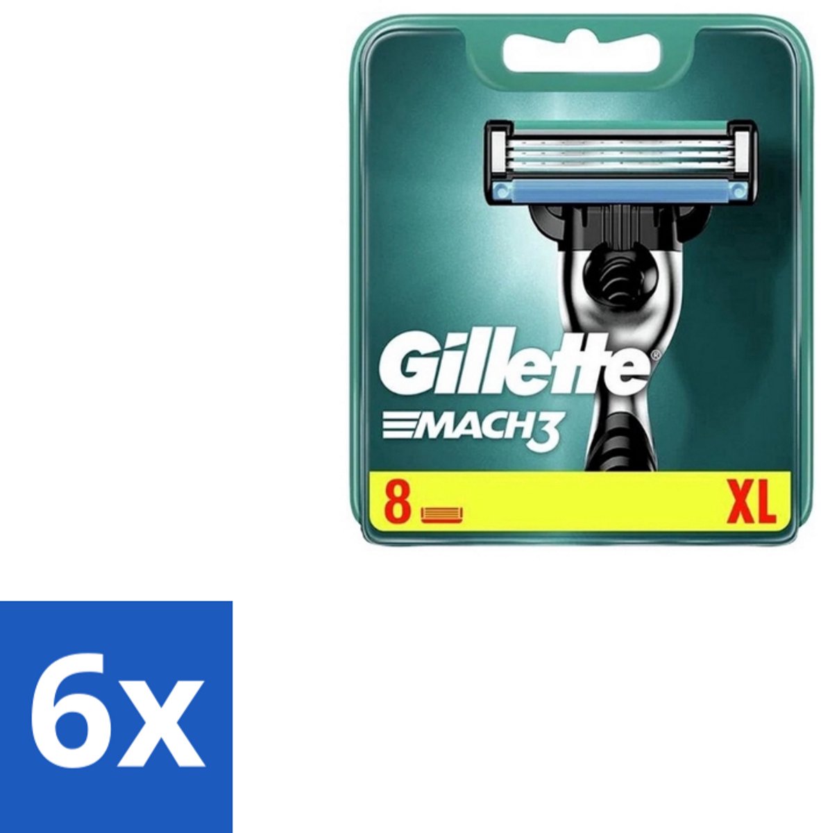 6 x Gillette – Mach3 – Scheermesjes – 8 mesjes - Scheren - Scheermesjes - Comfort - Glad Scheren - Huidbescherming