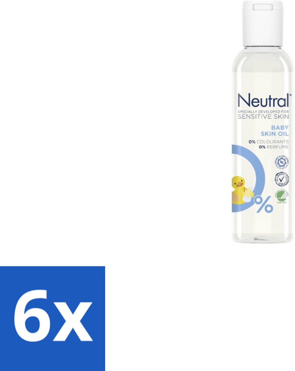 6 x Neutral Baby – Huidolie – Parfumvrij – Gevoelige Babyhuid – 150 ml - Babyhuid Verzorging - Droge Huid - Huidolie - Hypoallergen - Huidbescherming