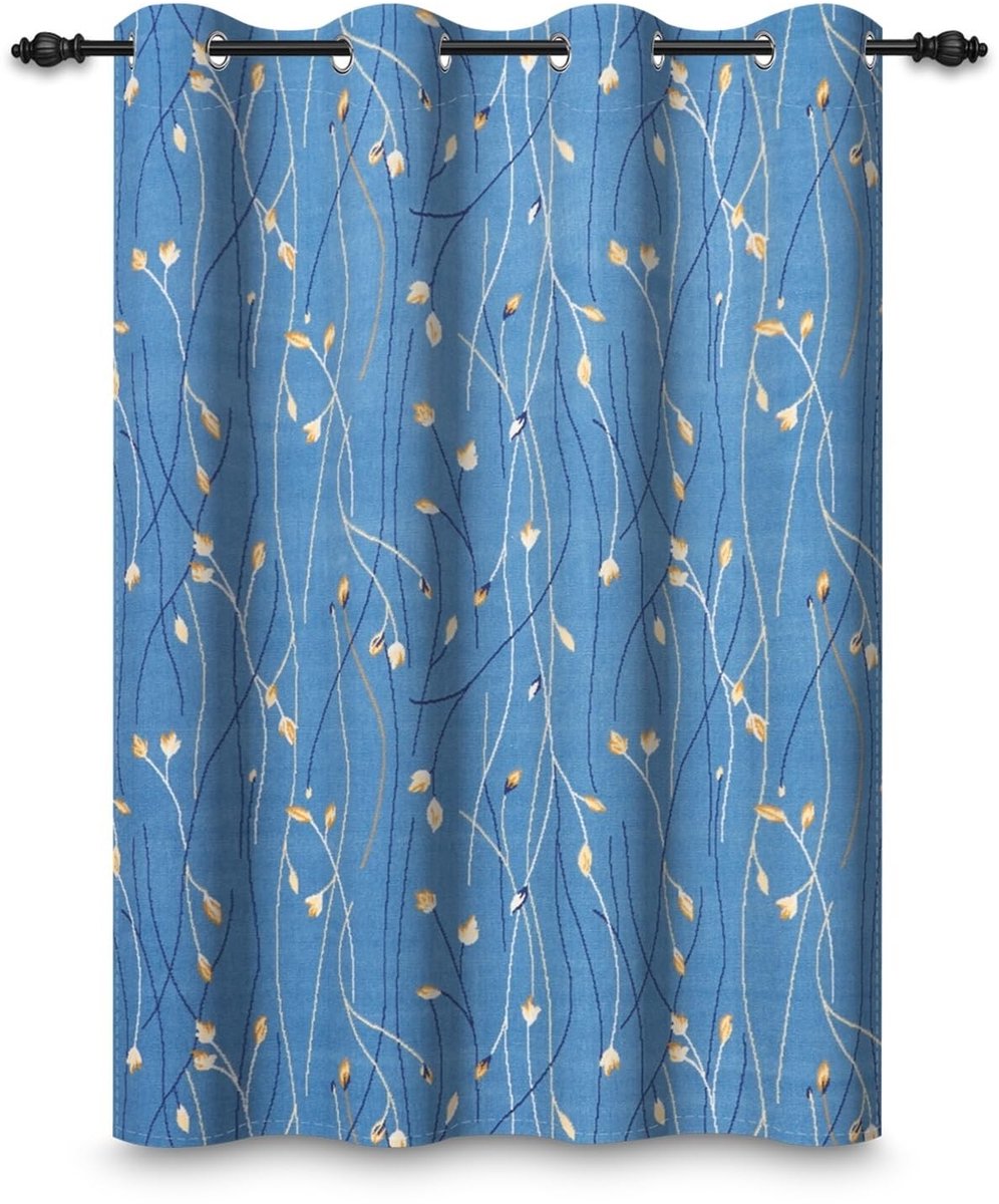 Elzusha - Blackout Gordijn 135x175cm - Moderne Bloemenprint en Isolatie