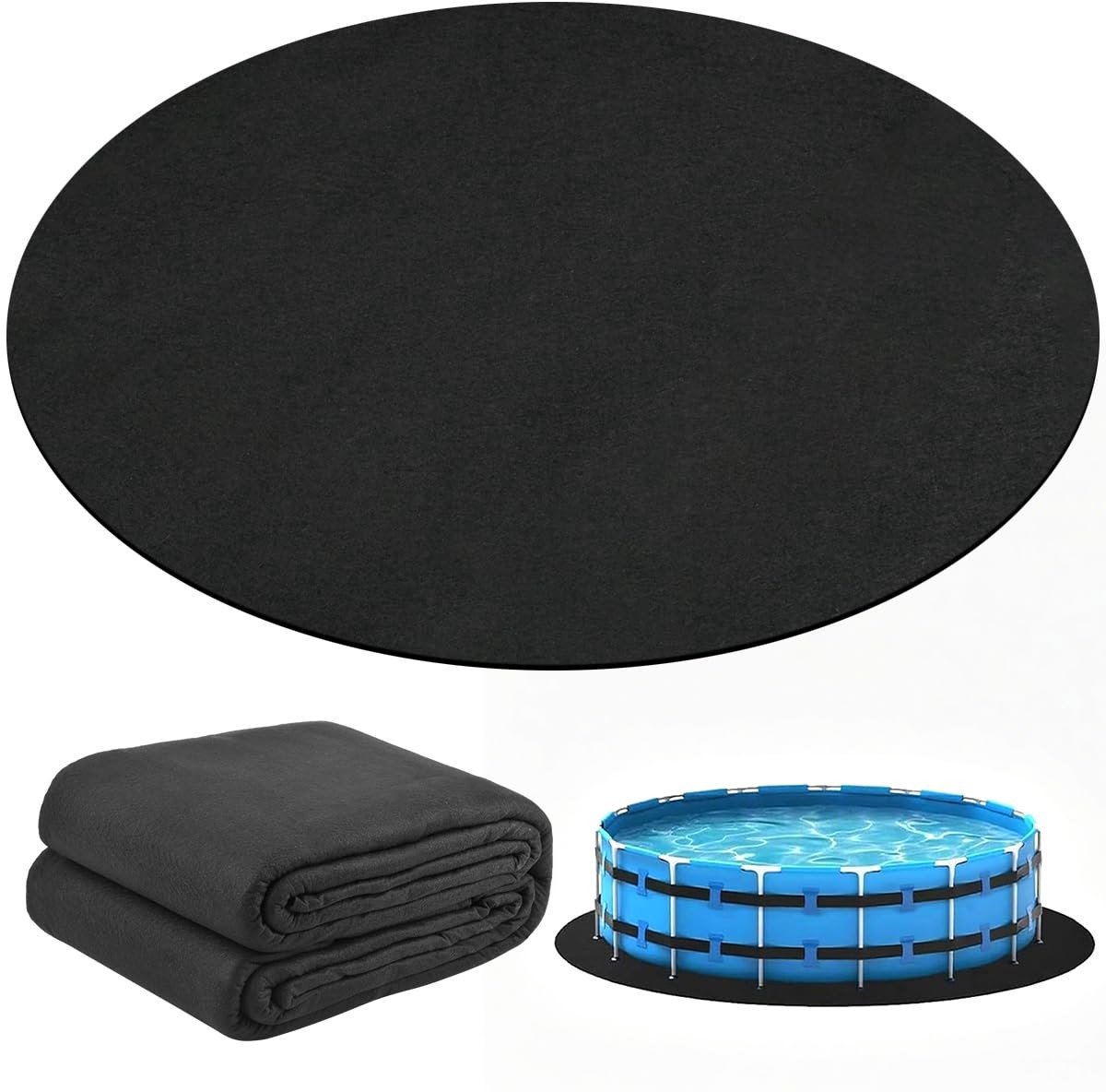 Elzusha - Antislip Rond Zwembadmat 370 cm Waterproof
