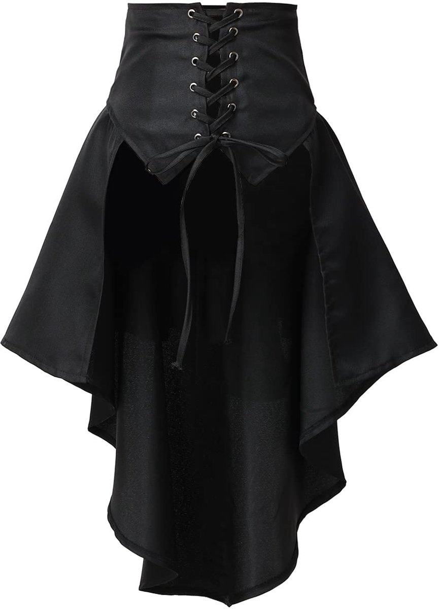 Elzusha - Steampunk Dames Rokken Taille Riem - Ruches Pirate Corset Kostuum