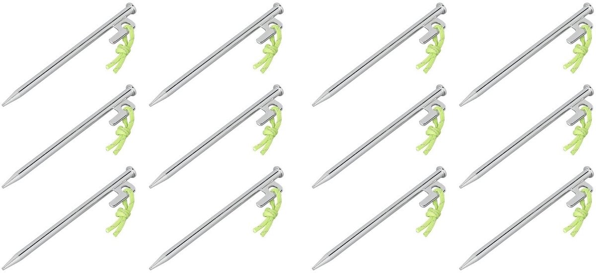 Elzusha - Set van 12 Heavy Duty Tentpegs 20/30/40 cm