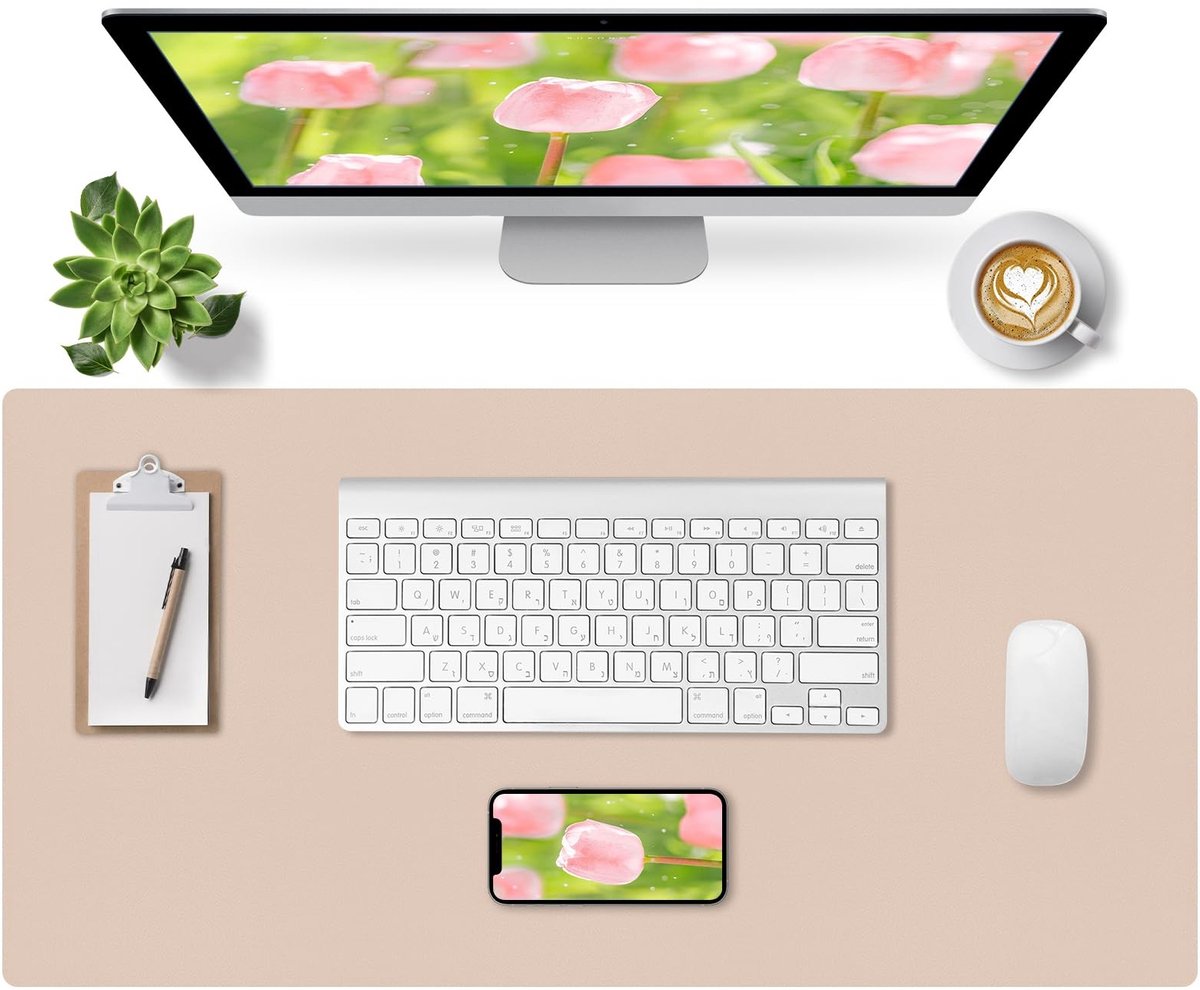 Elzusha - Bureau Onderlegger Beige 80x40 cm
